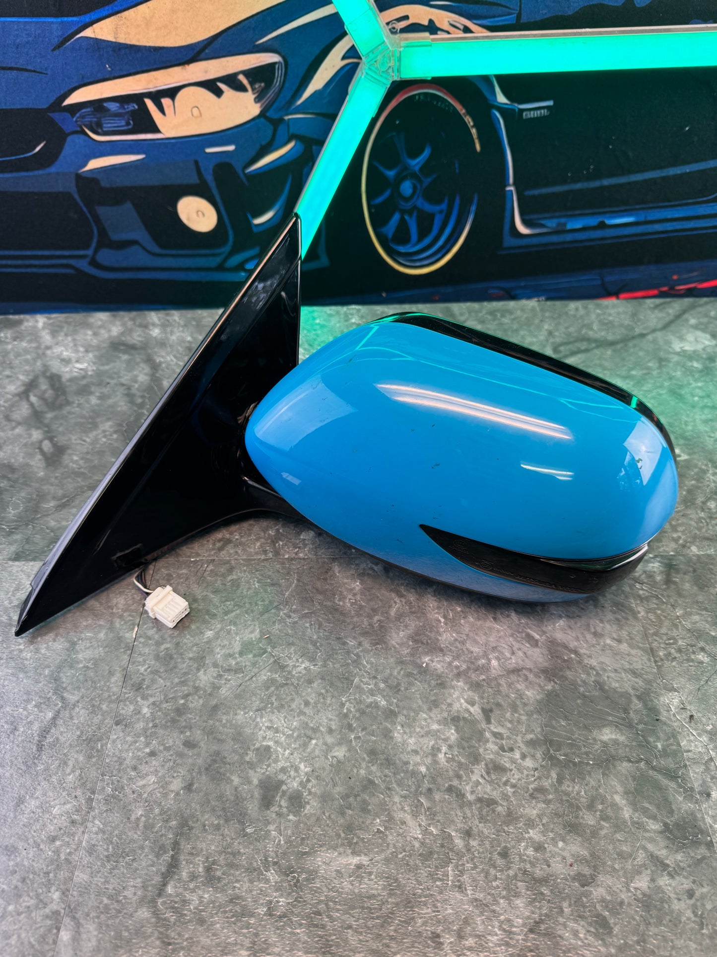 2008-2014 Subaru WRX OEM LR RH Passenger Driver Side Mirror Custom Painted Blue Pair
