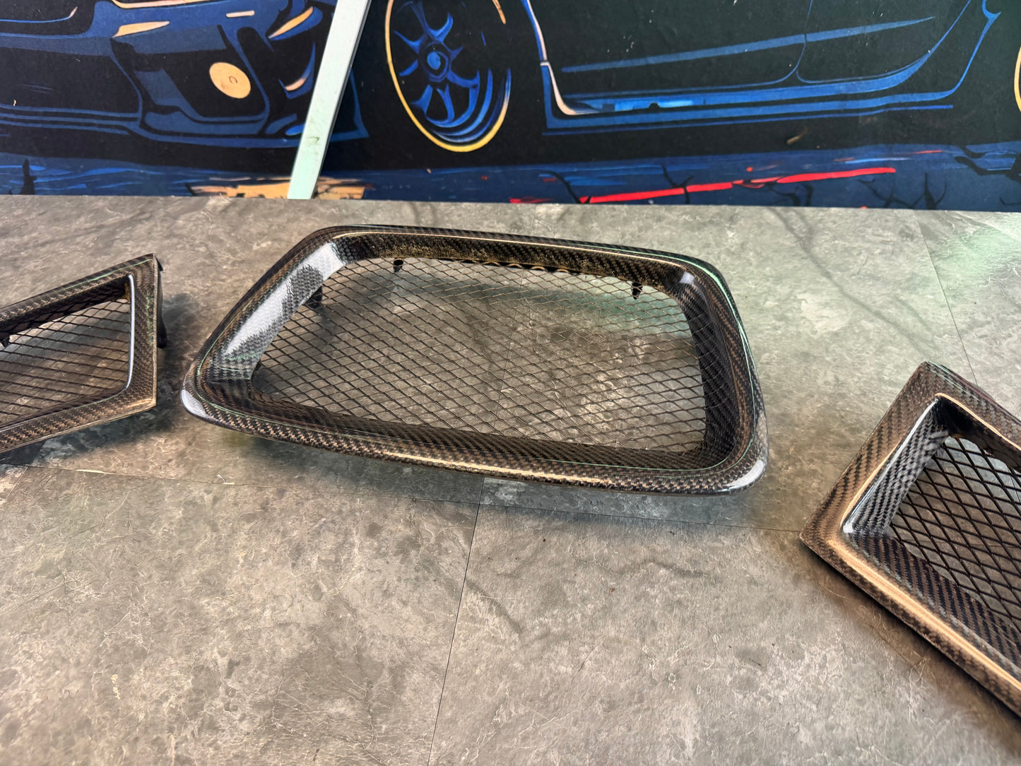 2006 2007 Subaru Impreza , wrx & STi front grille assembly carbon fiber