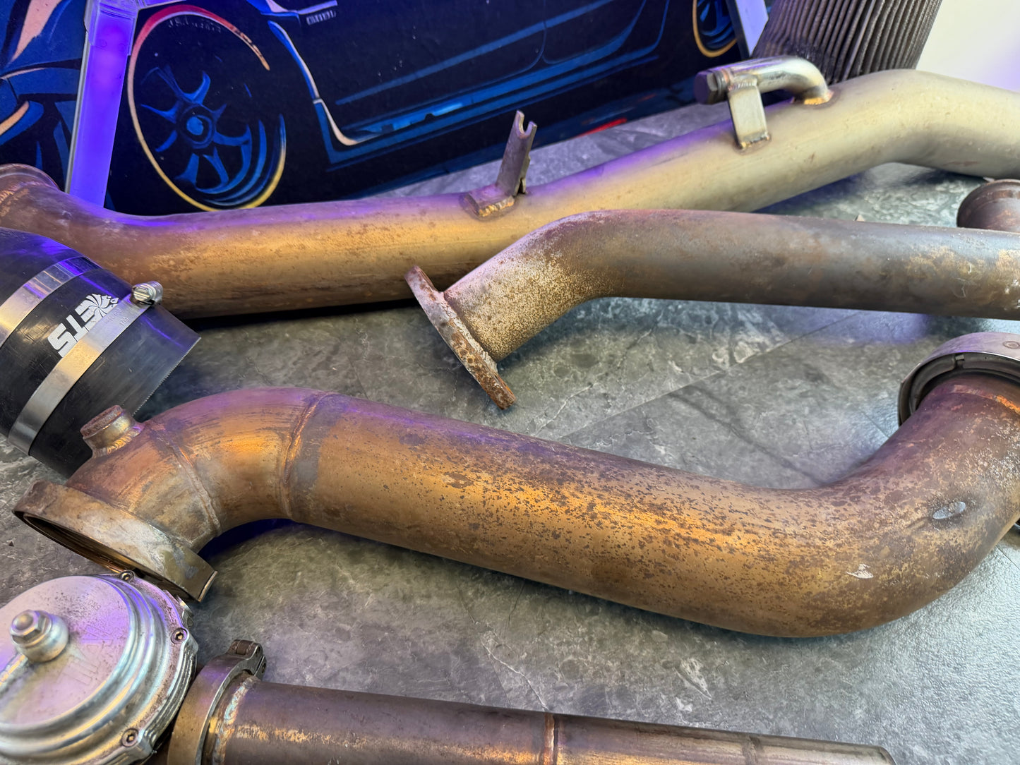ETS rotated turbo kit 2015 - 2021 Subaru STi 1000 horsepower w/ Garrett 1050 GTX 3584 RS turbo