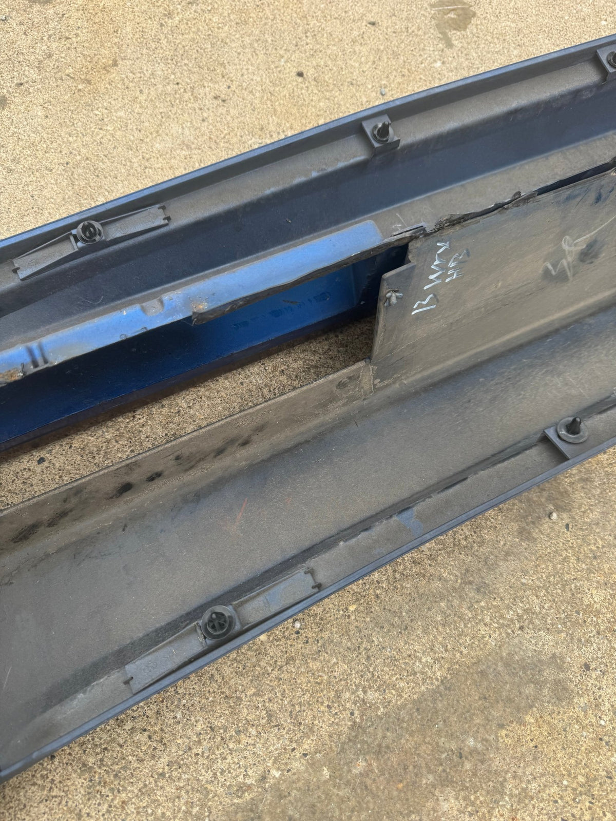 2011-2014 Subaru WRX / 2008-2014 Subaru WRX STi Hatch OEM World Rally Blue WRB Side Skirts Assembly Wrapped