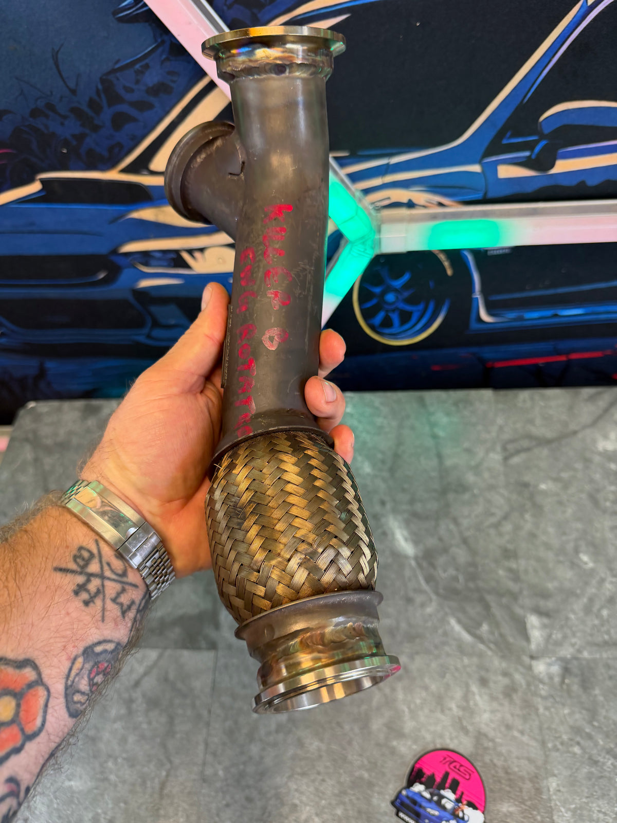 Custom GrimmSpeed 44mm EWG Up Pipe for Subaru WRX and STI, V-Band Inlet and Outlet