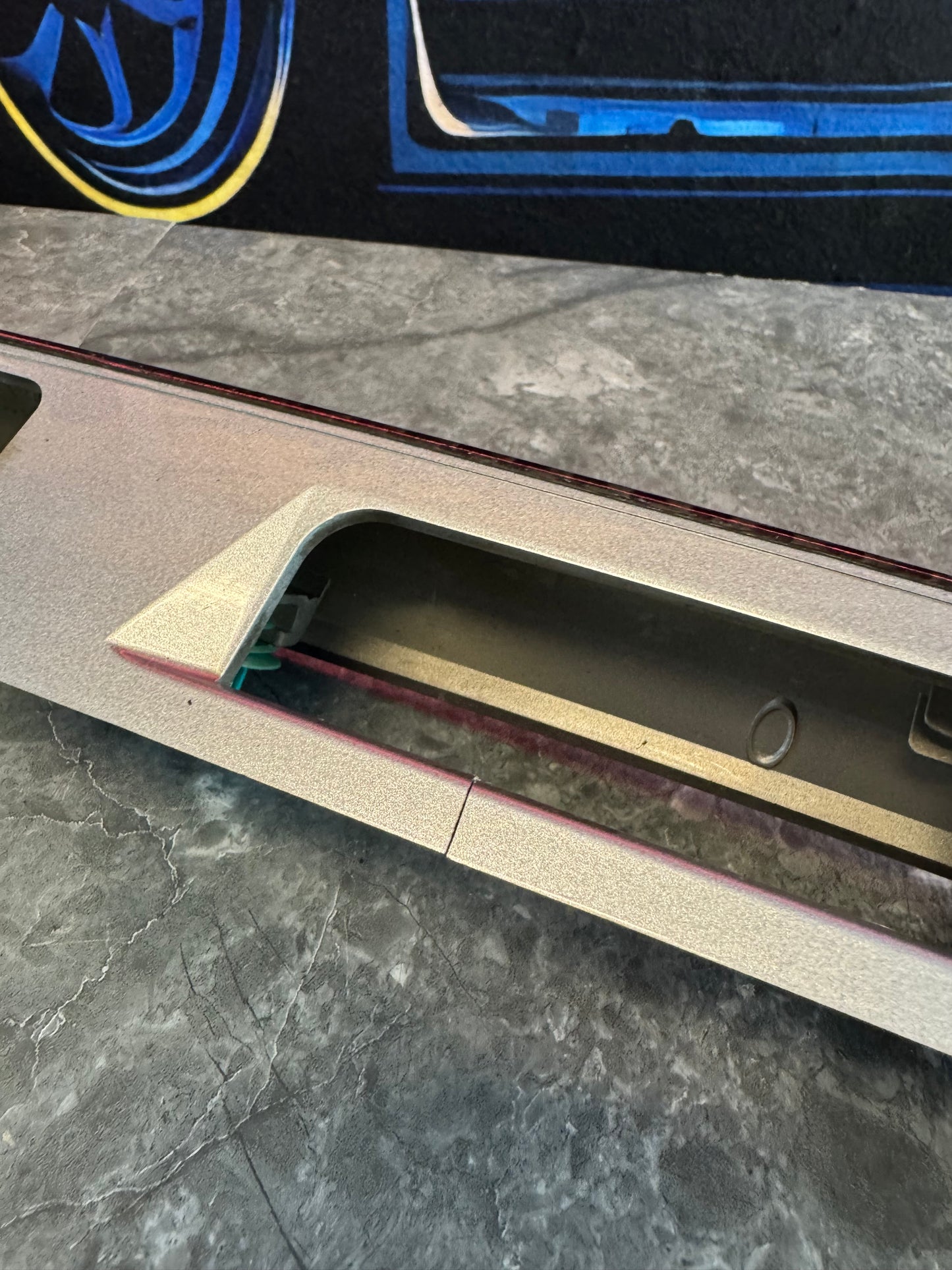 2015-2021 Subaru WRX STi Carbon Fiber Trunk Lid Garnish Trim License Light Panel Silver Underneath