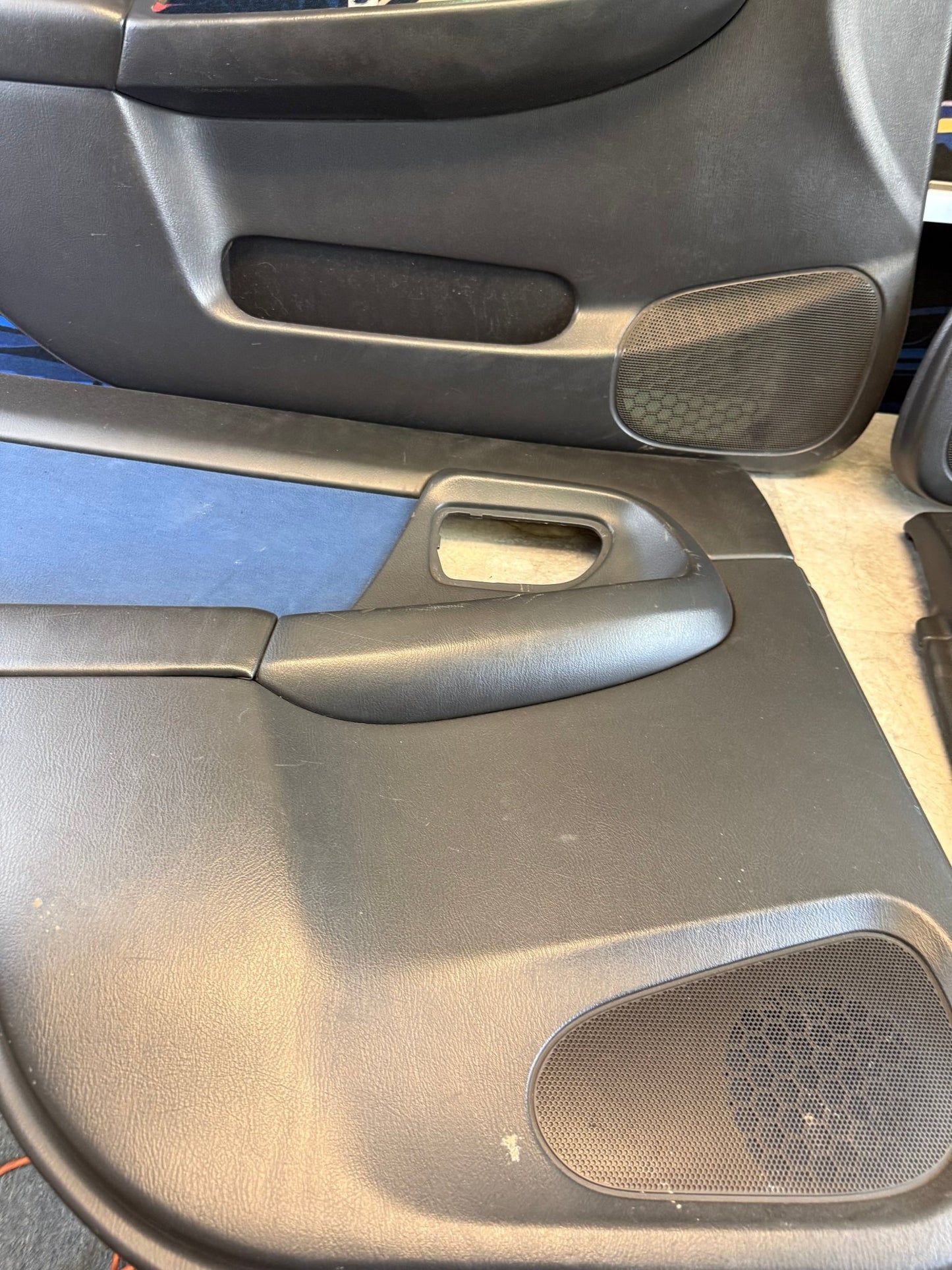 OEM Subaru STi 2004 wrx “ blue “ alacanta suede door cards 2002-2004 wrx bugeye blobeye 04