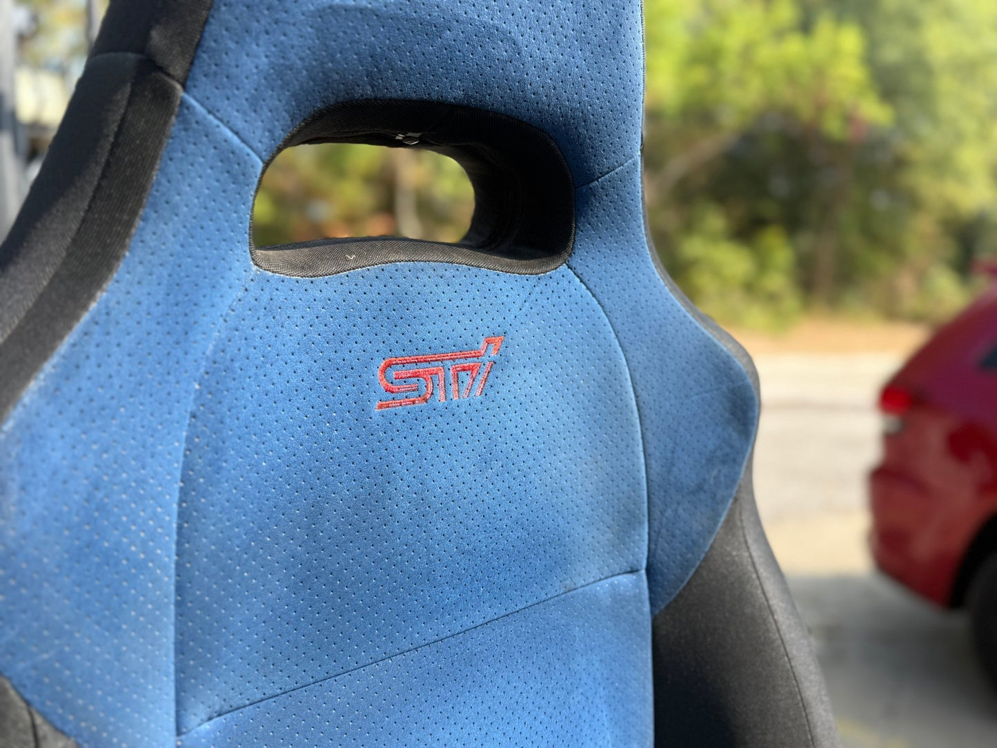 2004 Subaru STi oem alcantara blue front and rear seats 2002-2007 wrx & Impreza