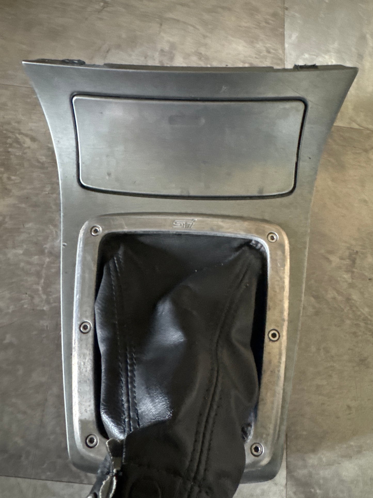 2005-2007 Subaru WRX STi OEM Center Console Shifter Trim Boot Bezel Surround Trim Manual Transmission