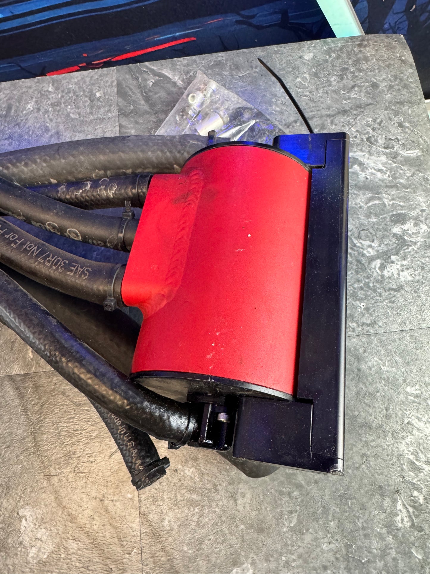 2008-2021 Subaru WRX STi IAG AOS Comp Competition Air Oil Separator Red