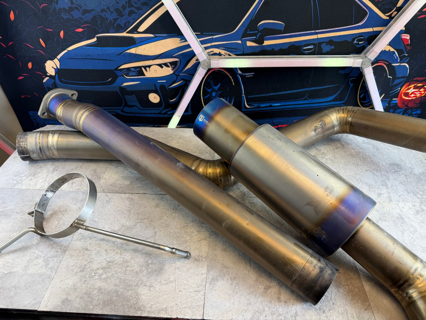 NOBLE full TI titanium catback exhaust system 08-21 Subaru wrx & STi
