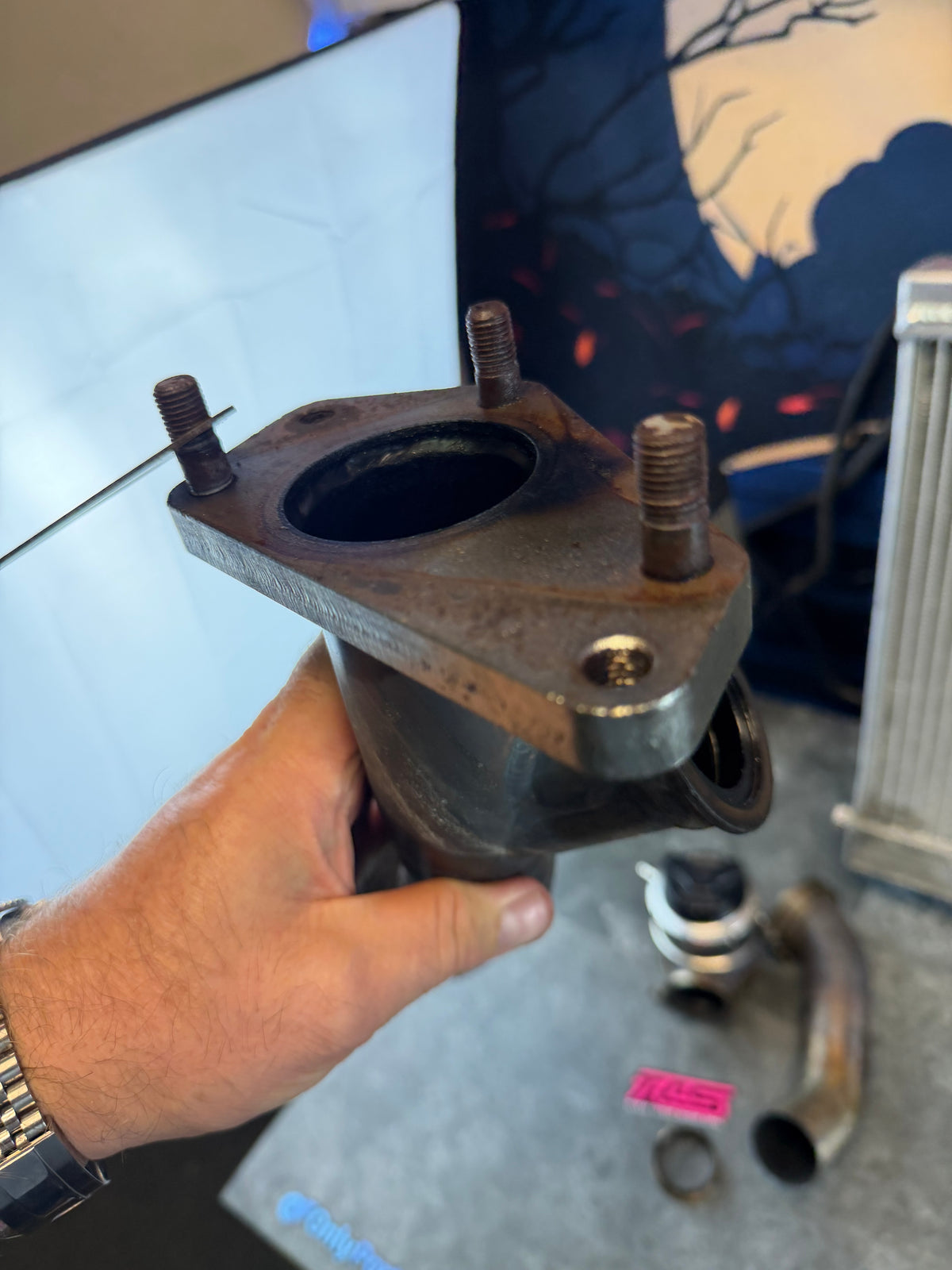 PLM EWG kit 2 bolt w: turbosmart 40 MM external wastegate Subaru STi & wrx legacy gt forester xt