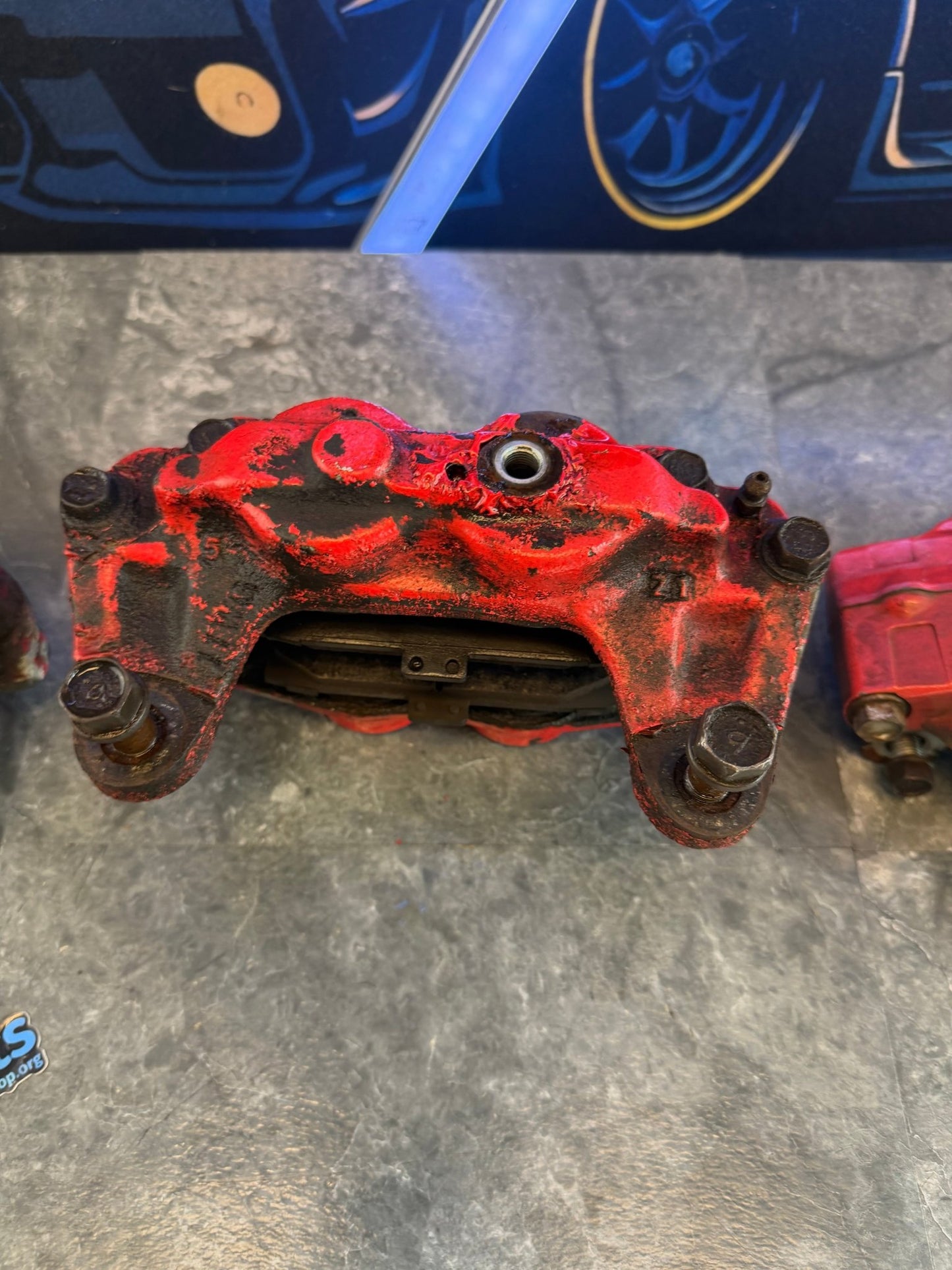 OEM Fuji 4/2 pot Subaru wrx “ baby brembos “ brake calipers jdm 2006 2007 Hawkeye