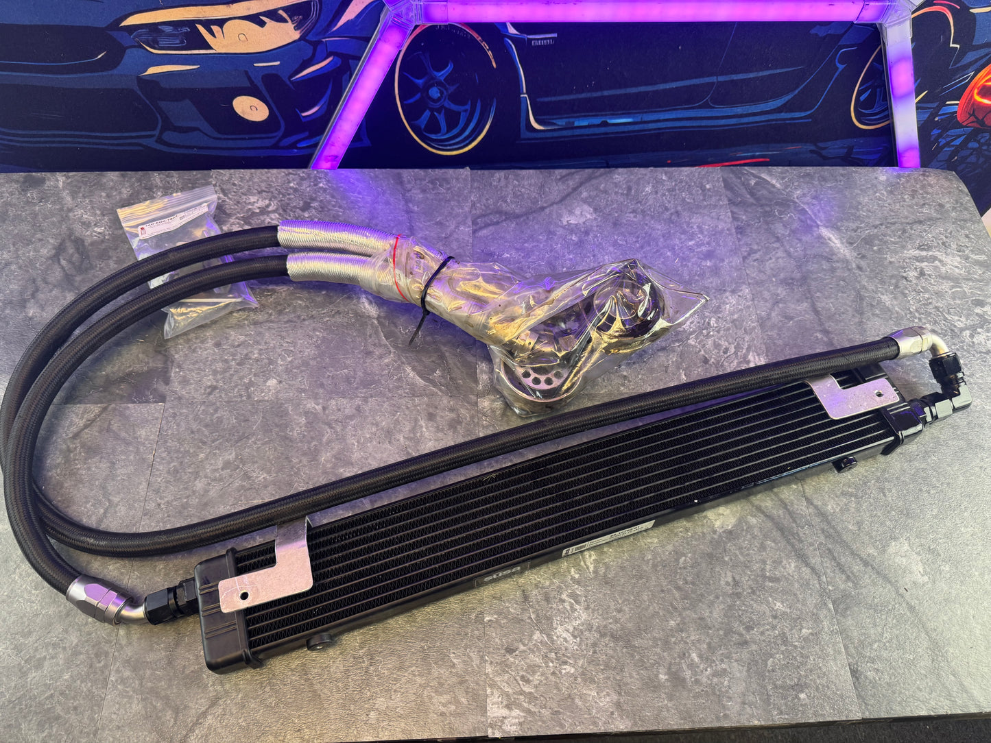 2015-2021 Subaru WRX STi Setrab Oil Cooler Kit Sandwich Plate And Brackets