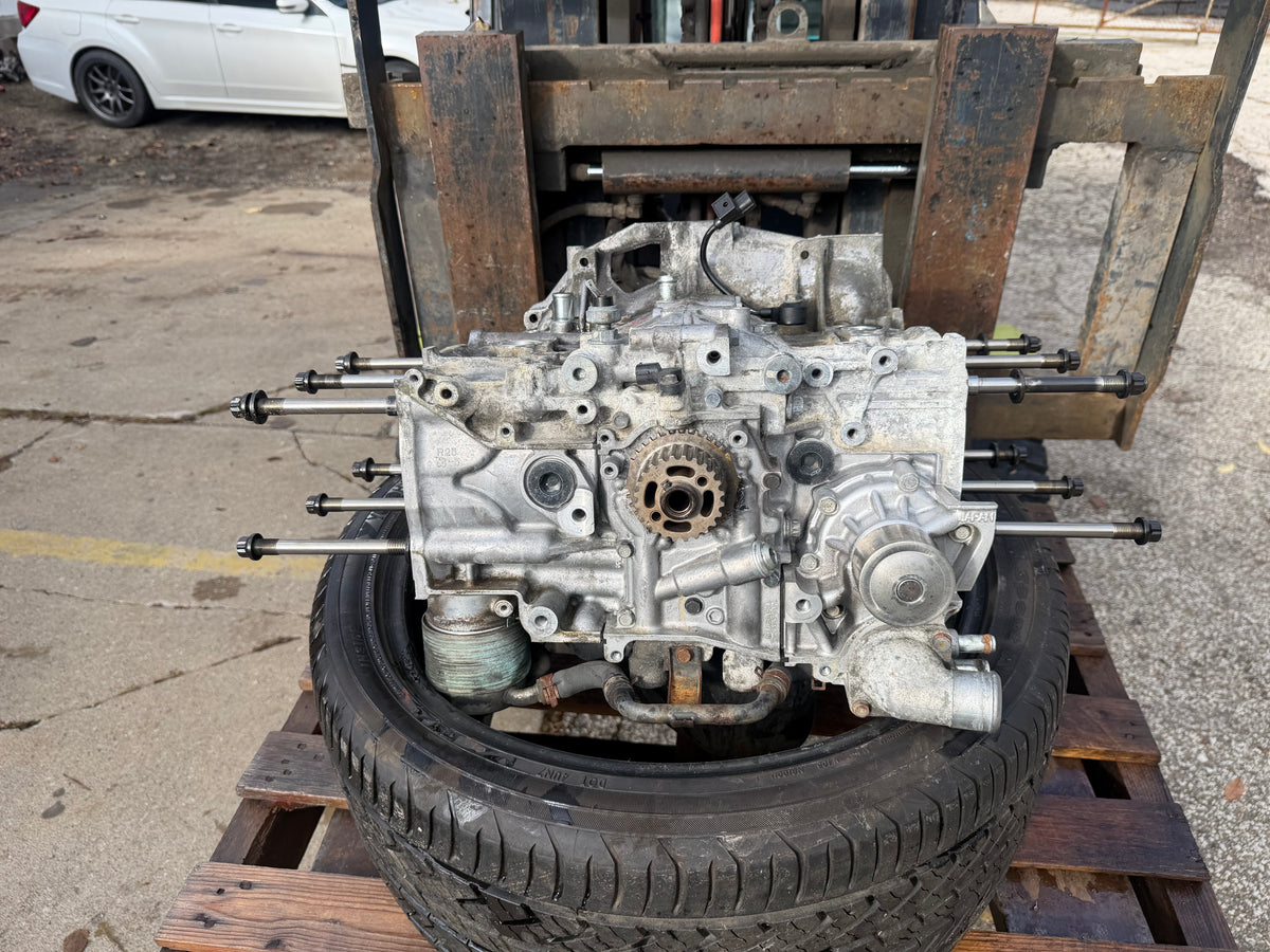 IAG STAGE 3 TUFF short block USED closed deck ej257 99.75 MM forged , I beam rods , arp rod bolts , nitrate crank , 1/2” drilled , ARP 1/2” studs included
