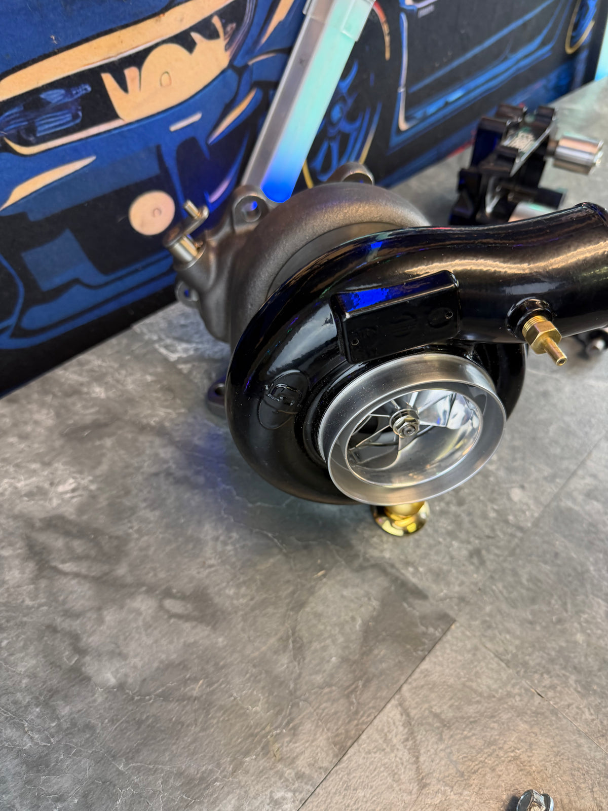 CUSTOM FP “ black “ turbo HCFi BALL BEARING 10 CM 84 MM FAP 9 blade turbine