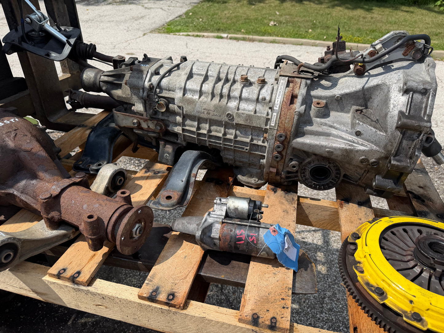 SUBARU six speed transmission swap package for 2008 - 2014 wrx w: STi 3.9 dccd gearbox & r-180 rear differential w/ ACT clutch