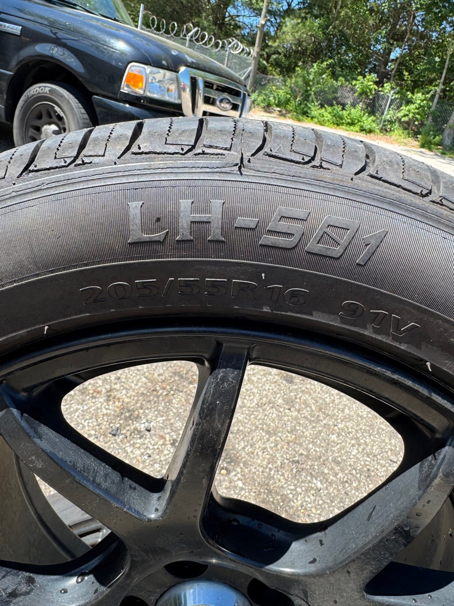 Enkei M52 16x7 ET45 5x100 Black Set Of 4 Wheels With Lionhart LH-501 Tires Set