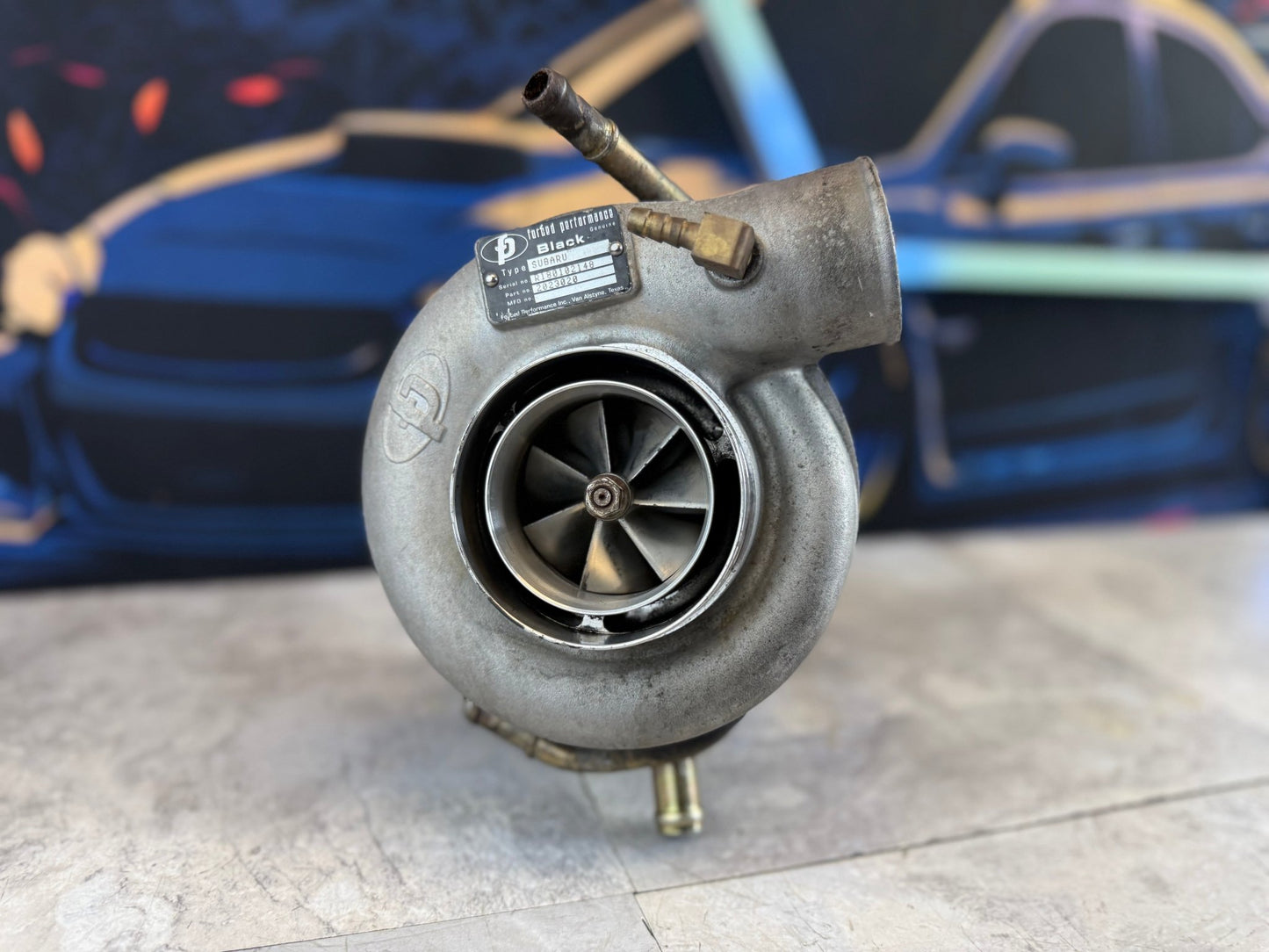 FP black turbo Subaru STi & wrx 3.25” compressor cover , billet , journal bearing, 10 cm turbine, welded