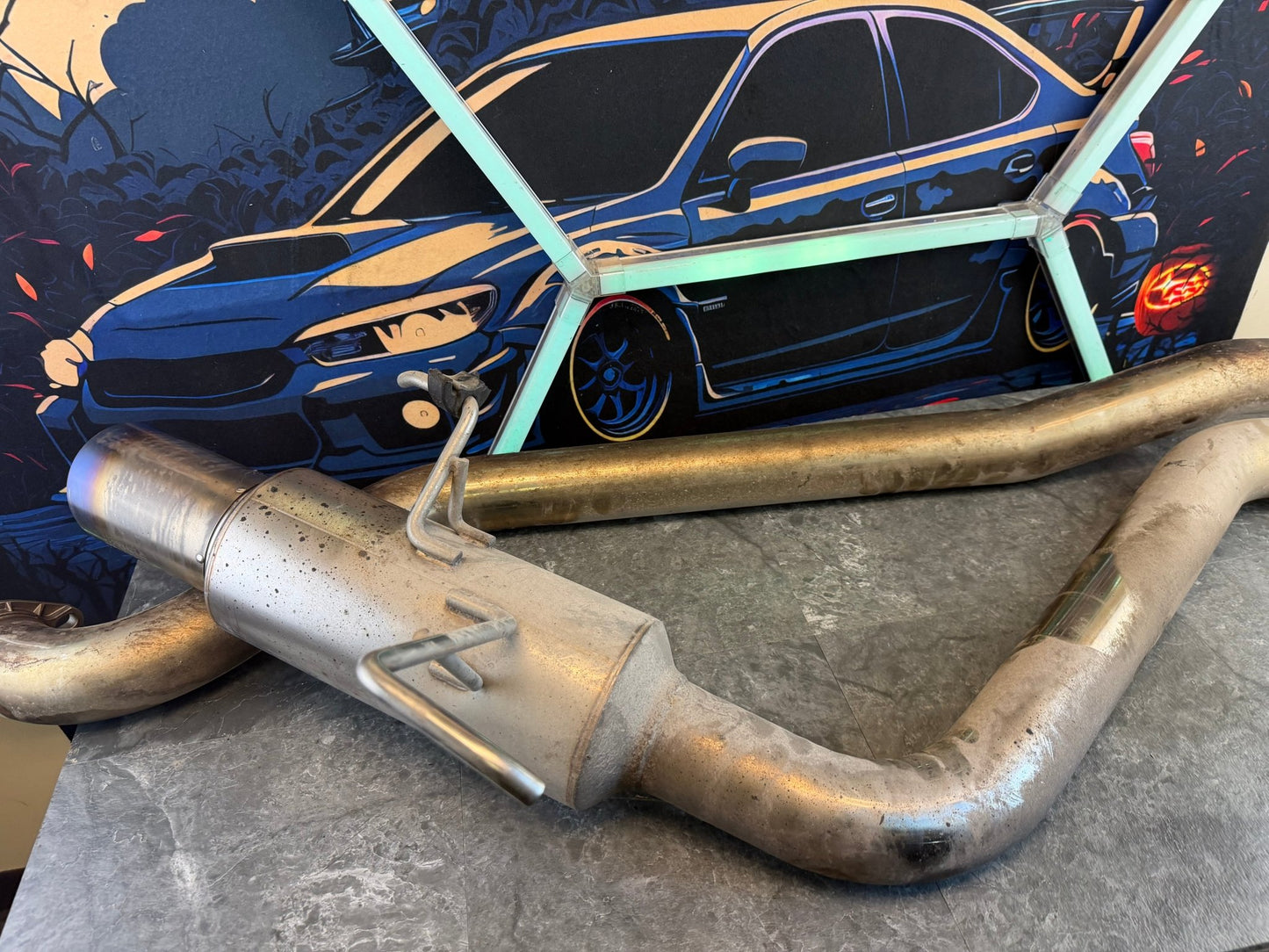 Invidia N1 race cbe catback exhaust system ti tip 08-14 wrx sedan 11-14 STi Sedan