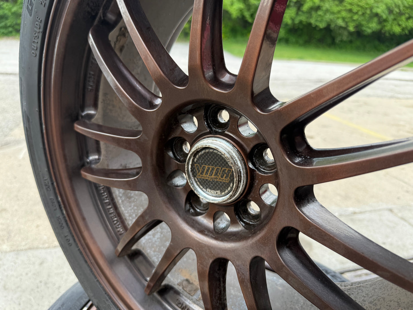 JDM RAYS WHEELS VOLKS RACING VR SUBARU STI 2004 WRX 2002-2007 5x100 18 x 7.5 +50 RIMS w/ 234/45zr18 TIRES