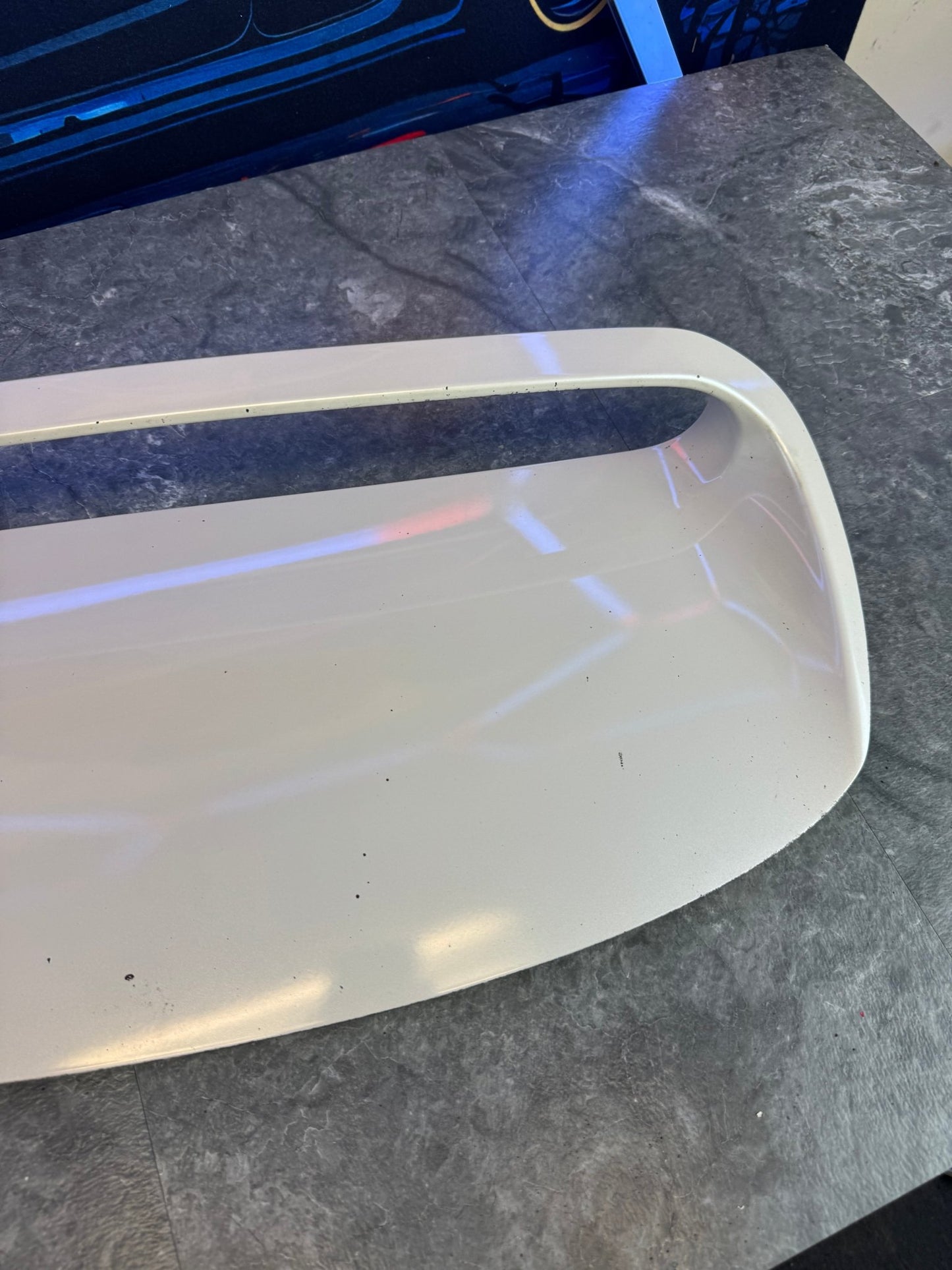 2008-2014 Subaru WRX STI OEM Hood Scoop White Vent Genuine Assembly