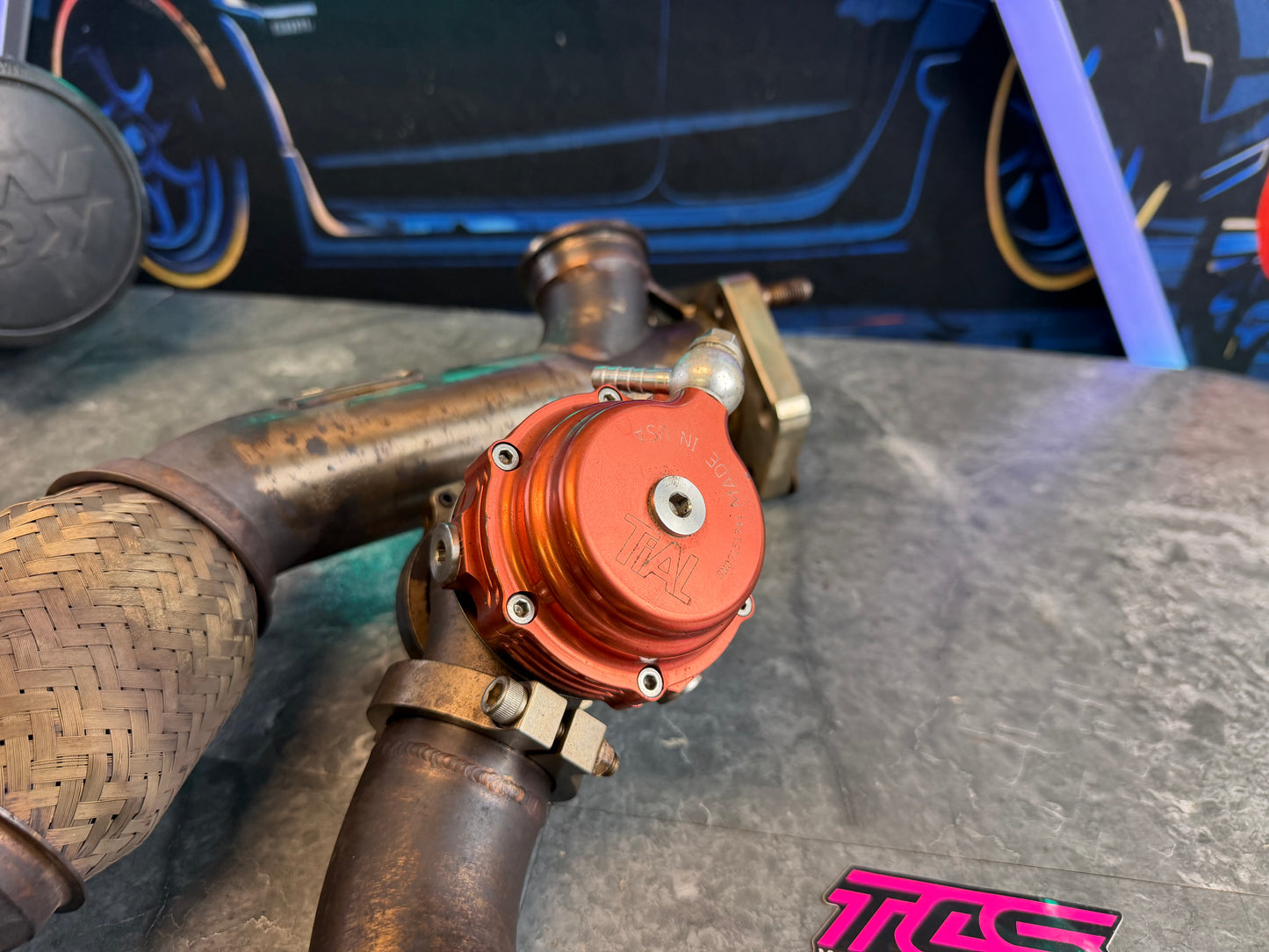 Grimmspeed ewg kit 3 bolt external wastegate kit w/ tial 38 mm mvs Subaru wrx and STi