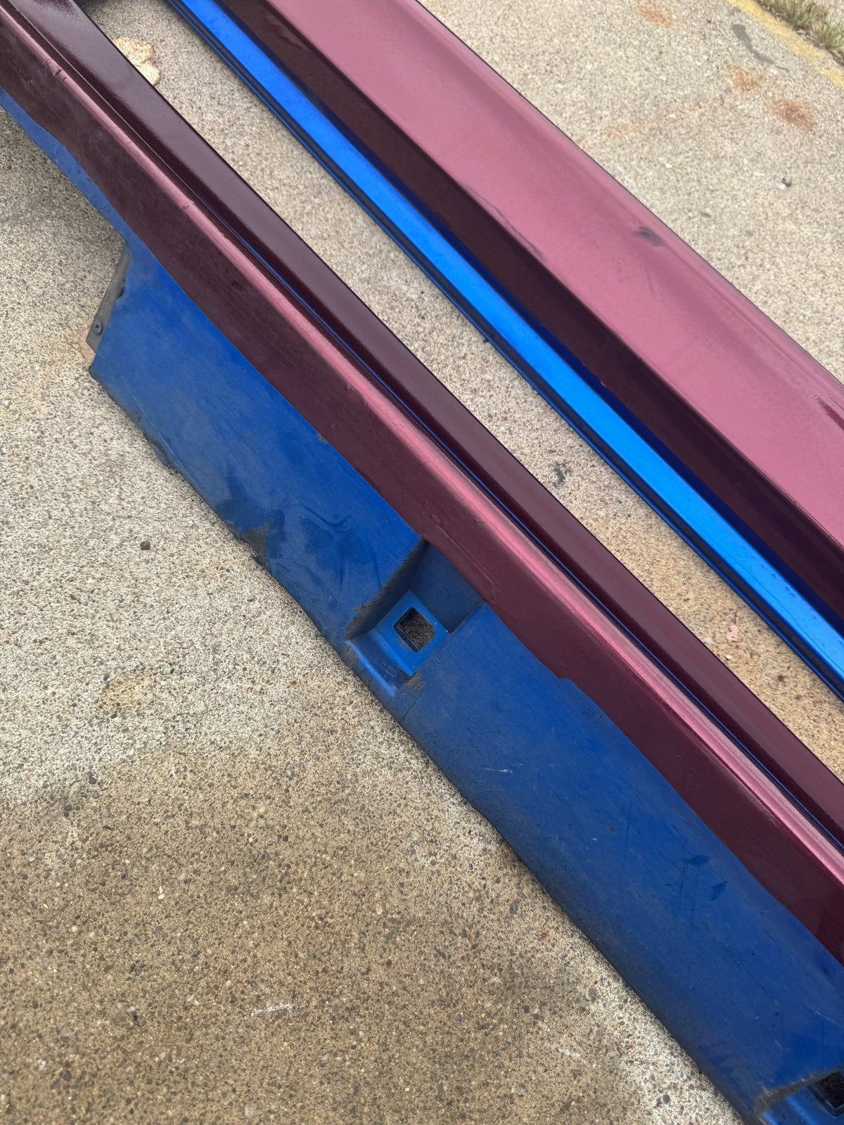 2011-2014 Subaru WRX / 2008-2014 Subaru WRX STi Hatch OEM World Rally Blue WRB Side Skirts Assembly Wrapped