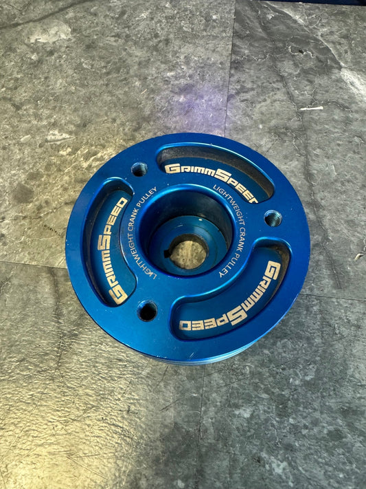 2004-2021 Subaru STi 2002-2014 WRX Grimmspeed Lightweight Crank Pulley Blue