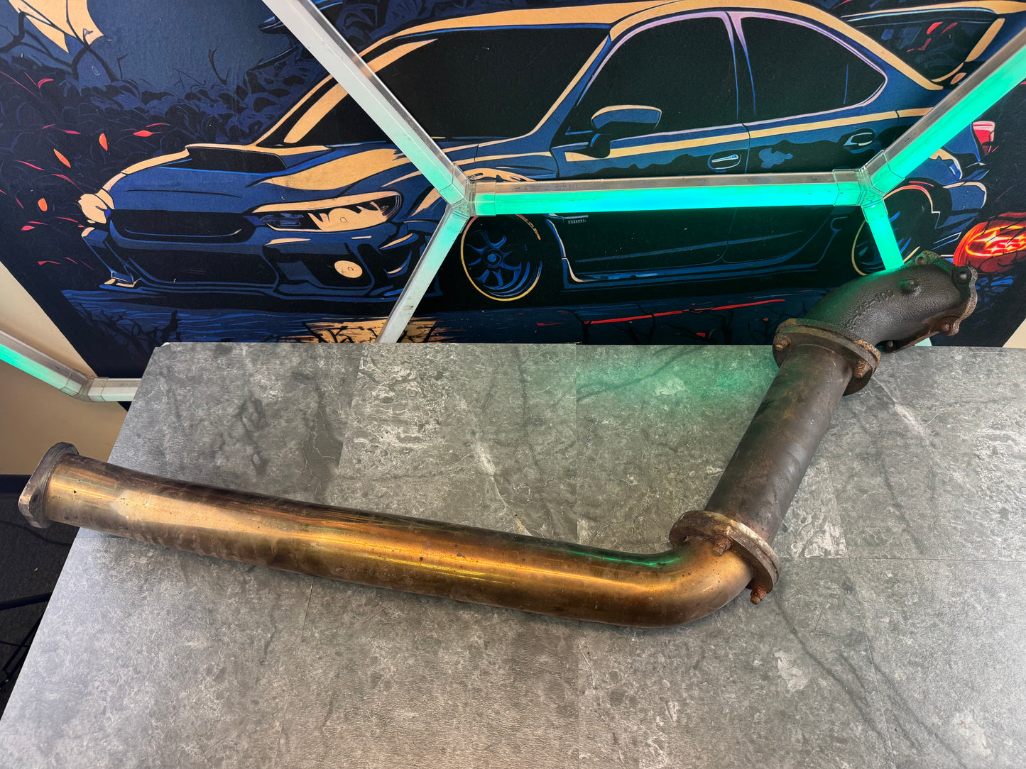 2004-2007 Subaru WRX STi APS Catless Downpipe Dual Bung Rare