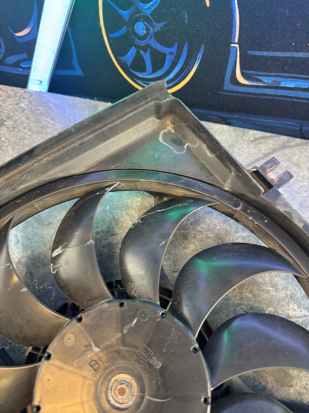 2008-2014 Subaru Impreza WRX STi OEM Radiator Fan 9-Blade Cooling Fan