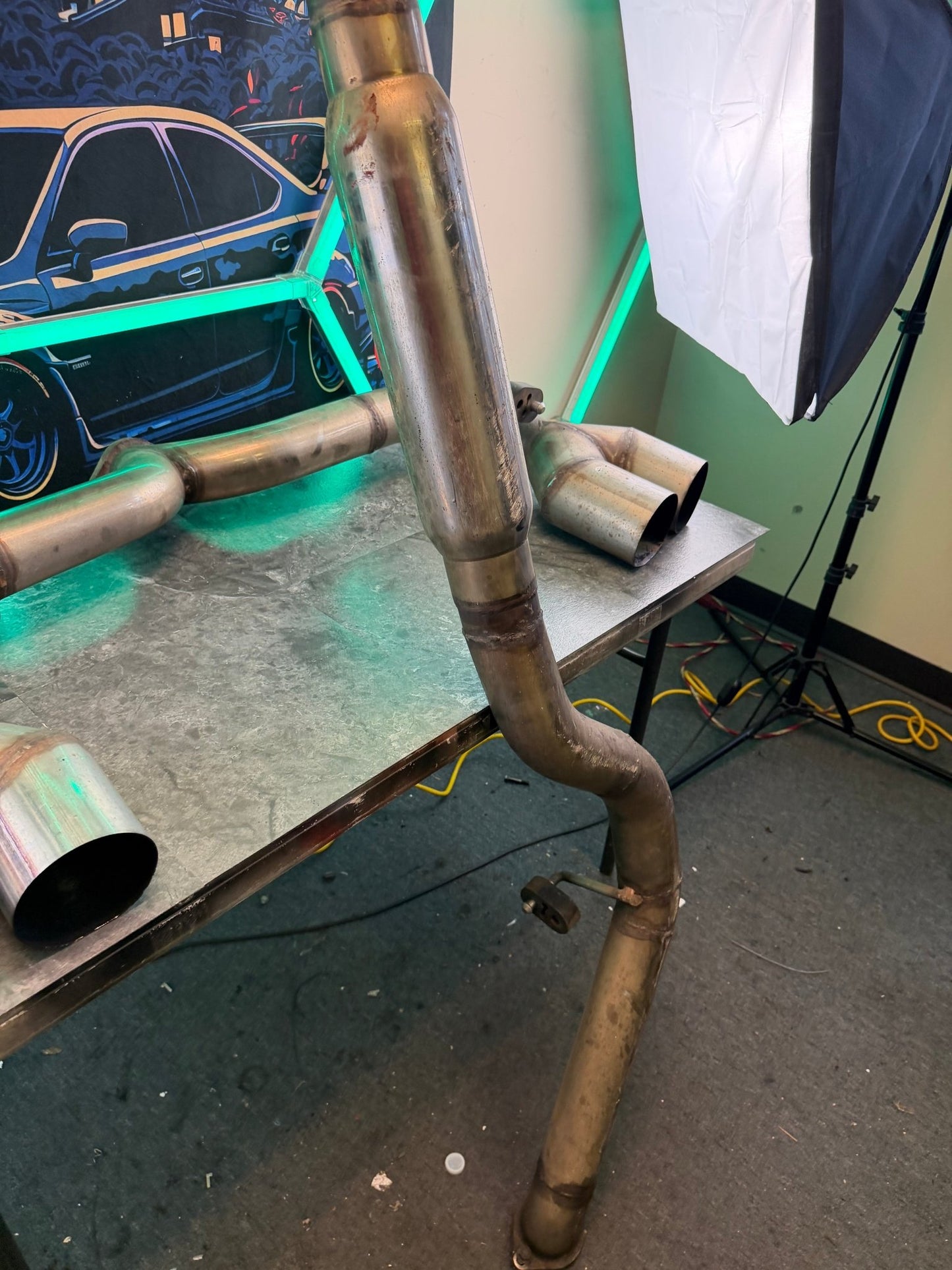 CUSTOM 3” catback exhaust system 2008 -2014 Subaru STi wagon hatch back quad tip 4”