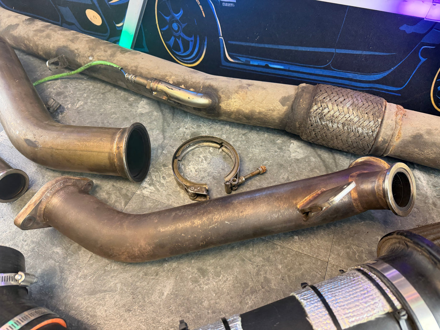 ETS extreme turbo systems rotated turbo kit 08-14 Subaru STi ej247 w/ up pipe , down pipe, ETS cold air intake