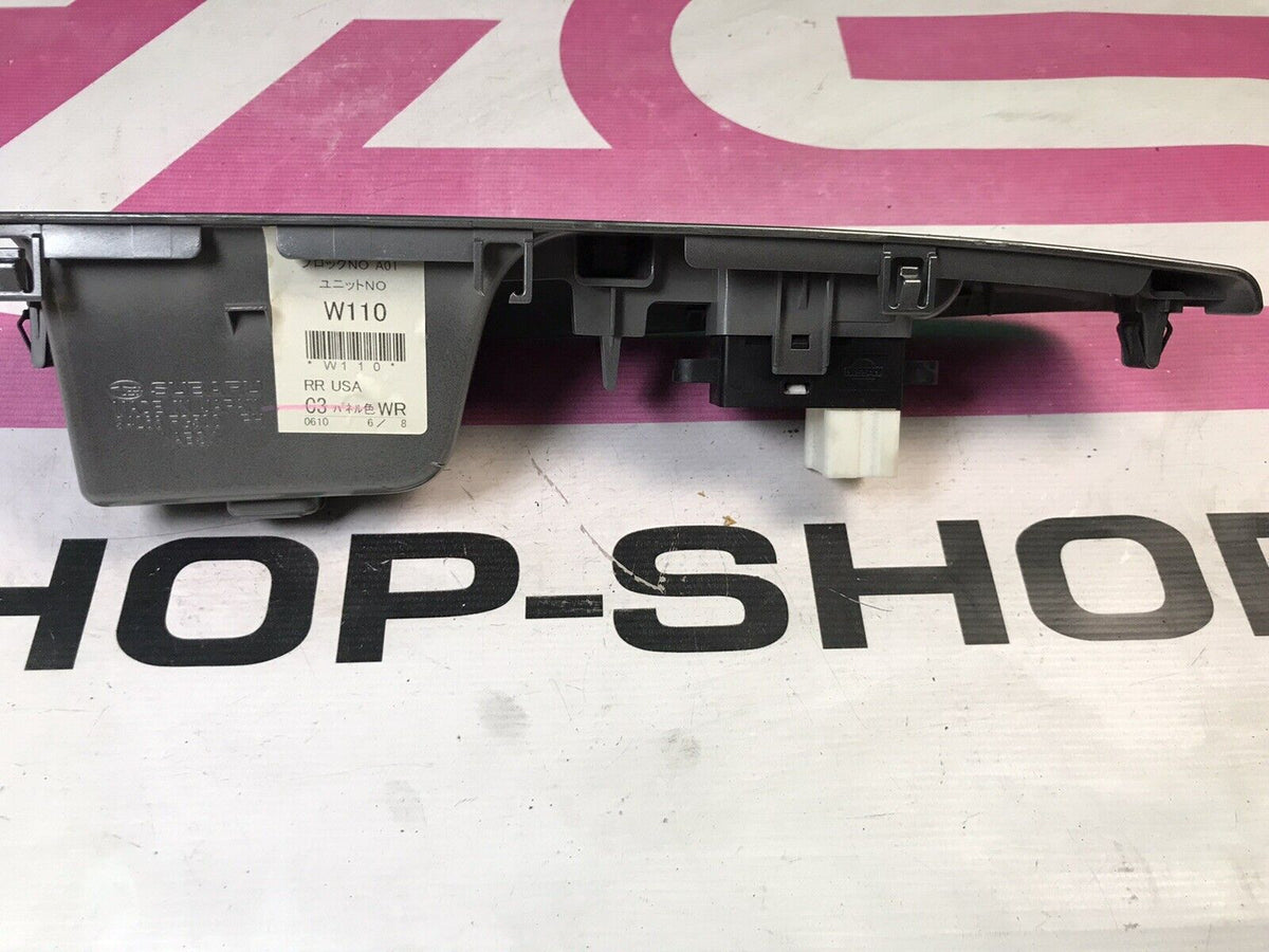 2008-2014 Subaru WRX STi OEM Rear RH Door Trim Window Switch Trim