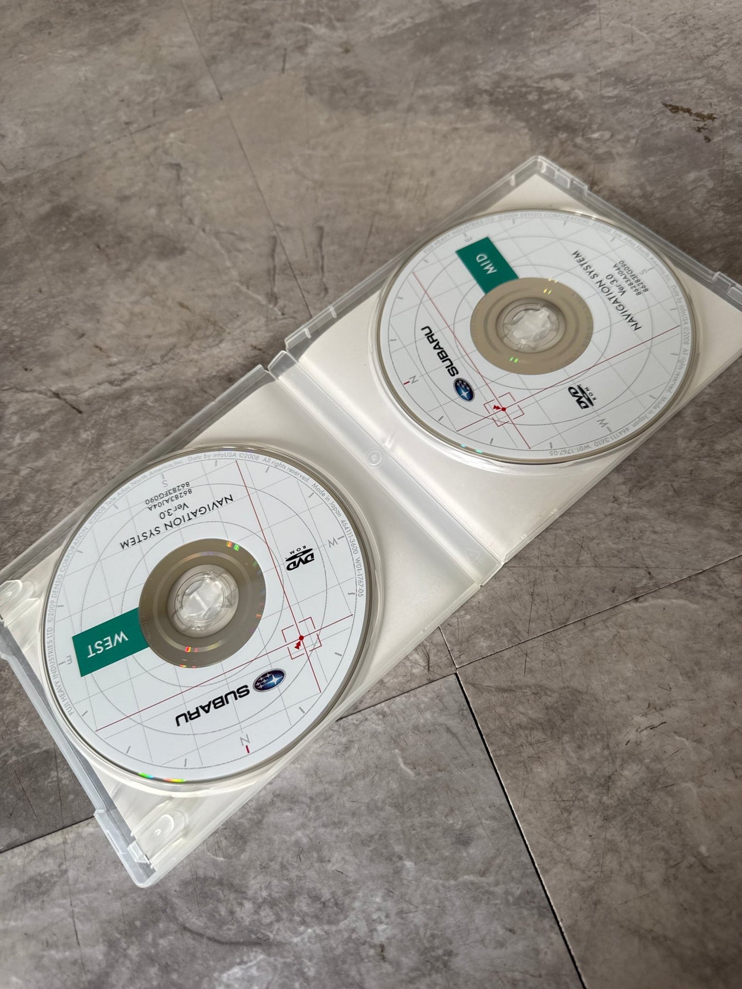 2009-2011 Subaru Forester Impreza Legacy Outback Navigation DVD MID WEST Coast U.S Map & Canada G2