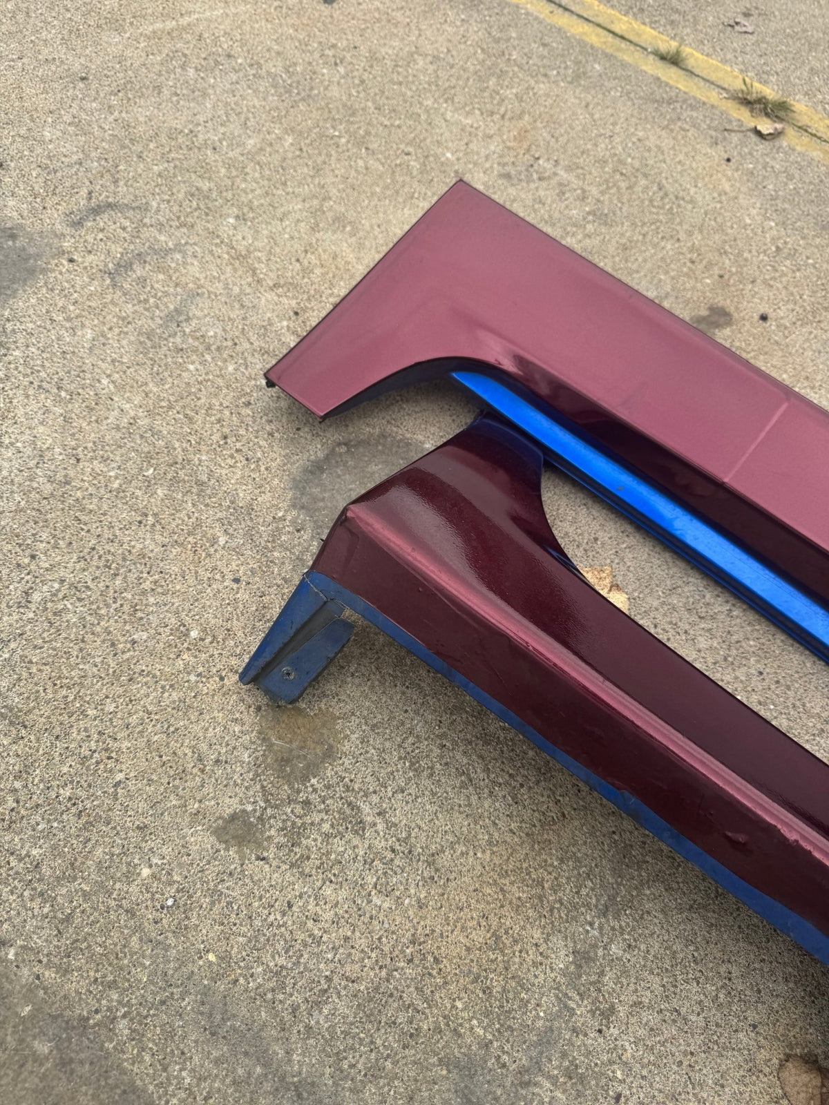 2011-2014 Subaru WRX / 2008-2014 Subaru WRX STi Hatch OEM World Rally Blue WRB Side Skirts Assembly Wrapped