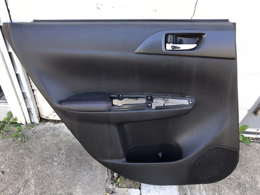 OEM 08-14 Subaru Impreza WRX STi Rear LH Driver Side Door Panel