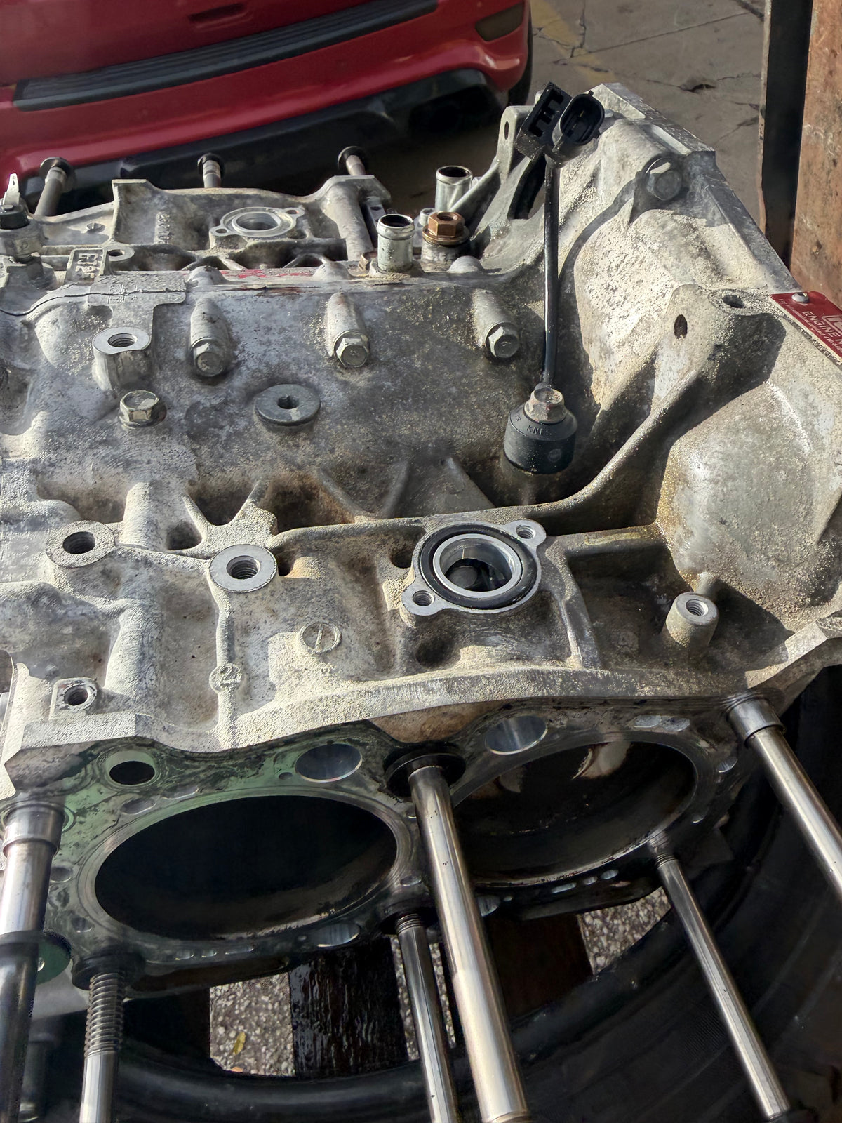IAG STAGE 3 TUFF short block USED closed deck ej257 99.75 MM forged , I beam rods , arp rod bolts , nitrate crank , 1/2” drilled , ARP 1/2” studs included