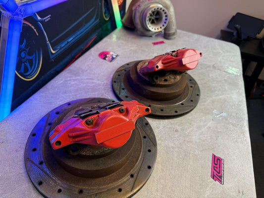 2006 2007 oem Fuji Subaru rear wrx brake calipers “ 2 pots “ 5x100 rotors bugeye blobeye