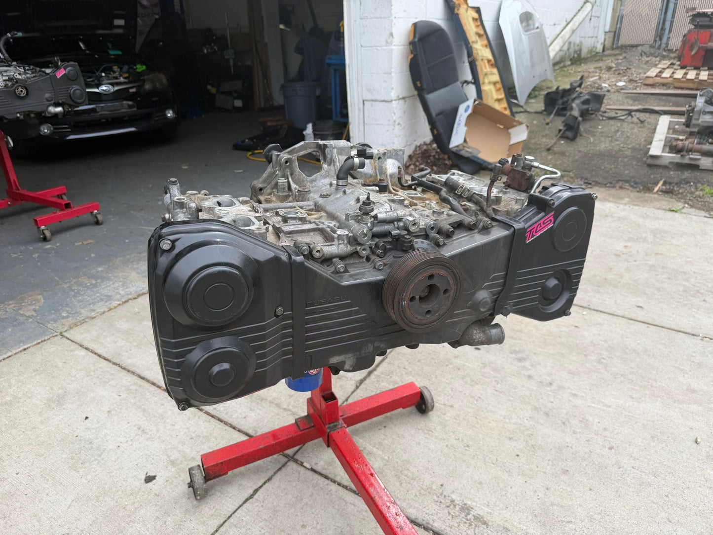 SUBARU used EJ25 EJ255 turbo engine long block longblock boxer motor w/ d25 SAVCS heads ARP studs