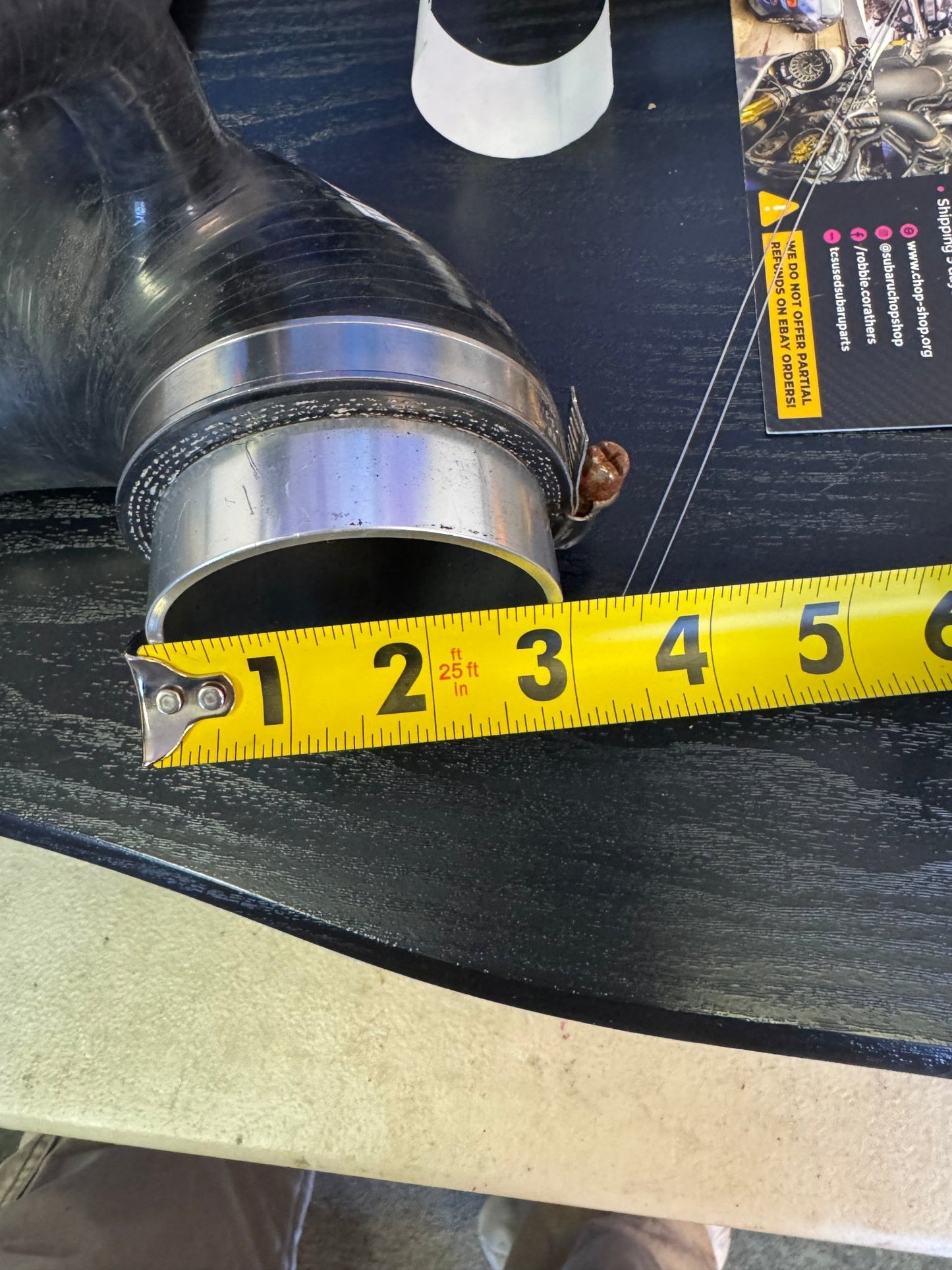 Tomei Turbo Inlet 2.5" Turbo Side / 3" Filter Side For Subaru 02-07 WRX / 04-21 STI / 04-08 FXT