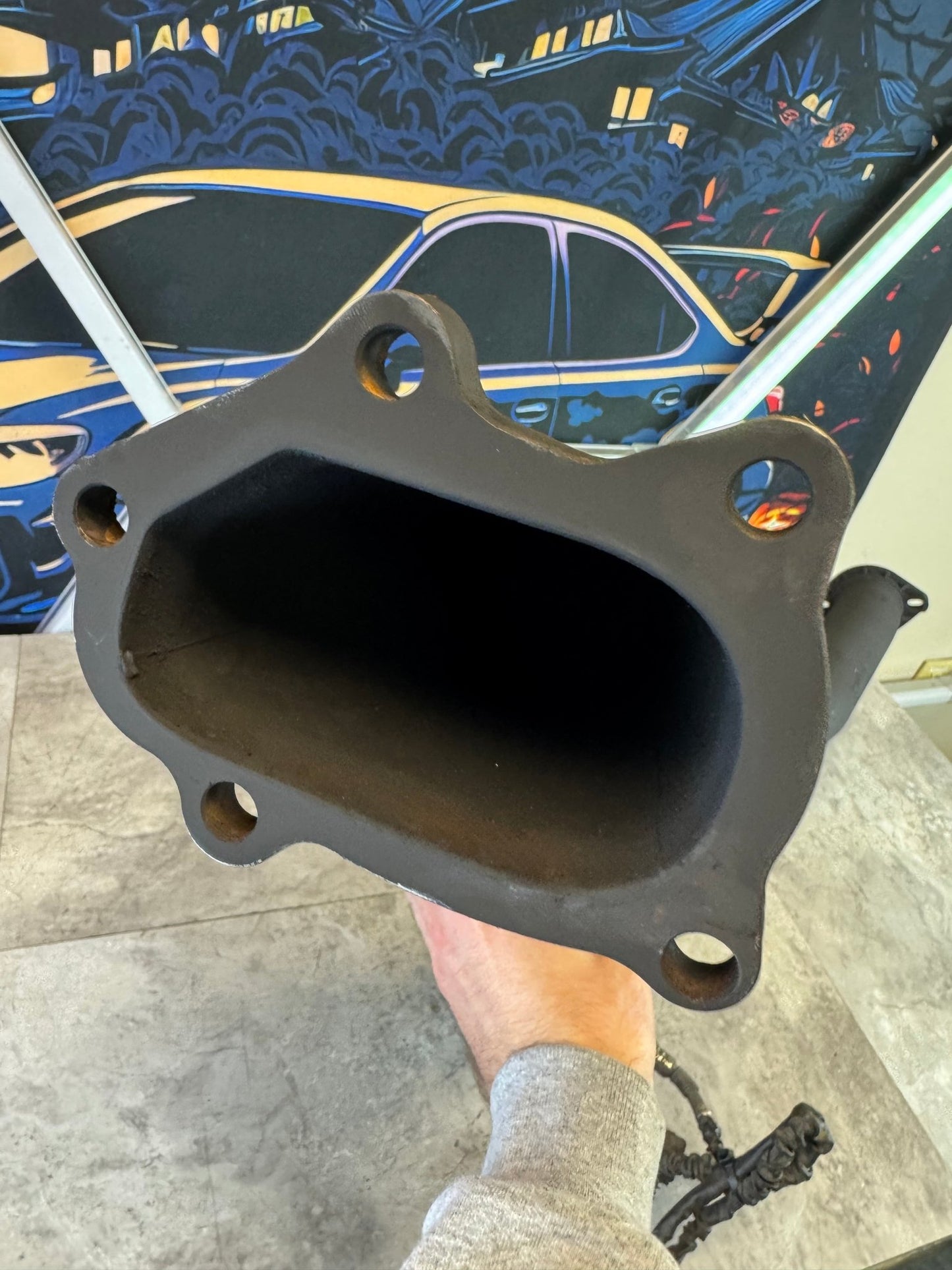 Invidia Bellmouth "Catless" Welded Catted Downpipe Powder Coated Black