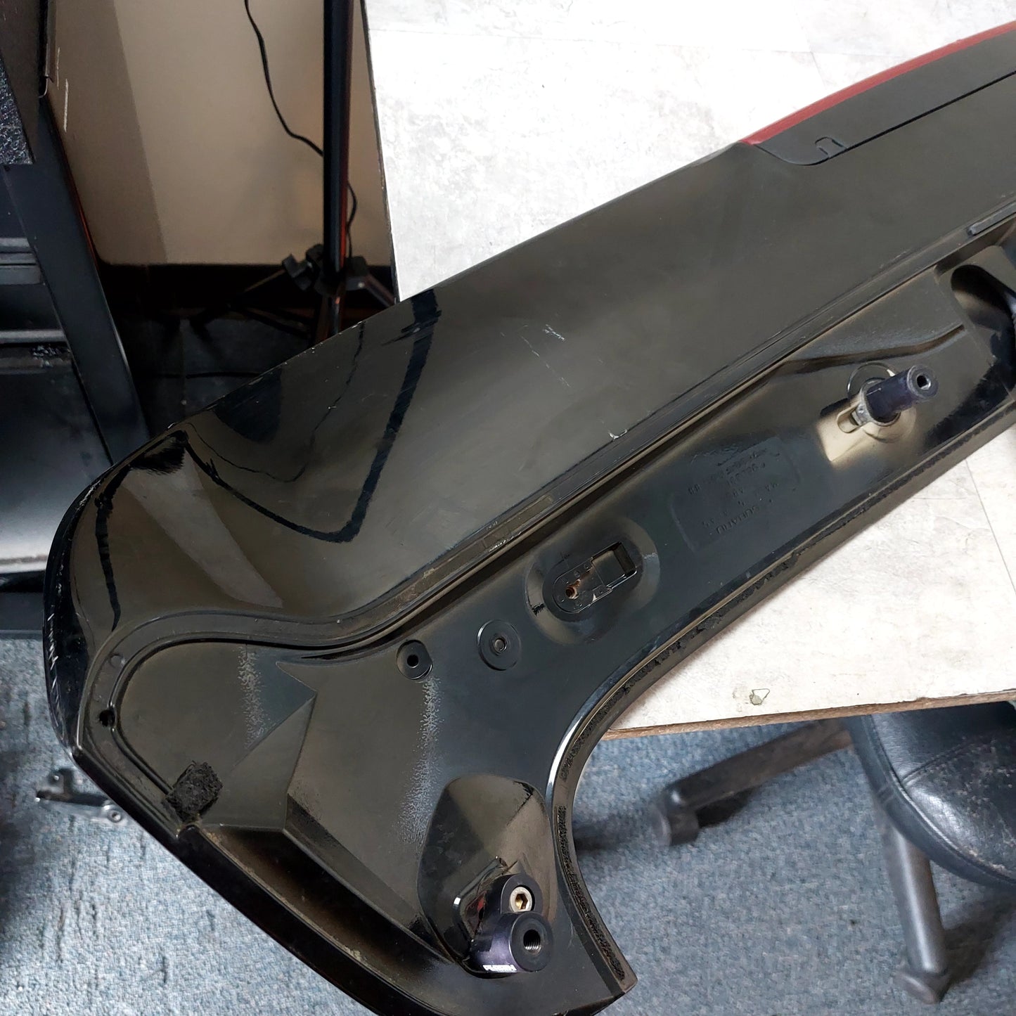 OEM 2008-2014 Subaru Impreza WRX STi Hatch Wing Rear 96033FG020 w PERRIN Risers