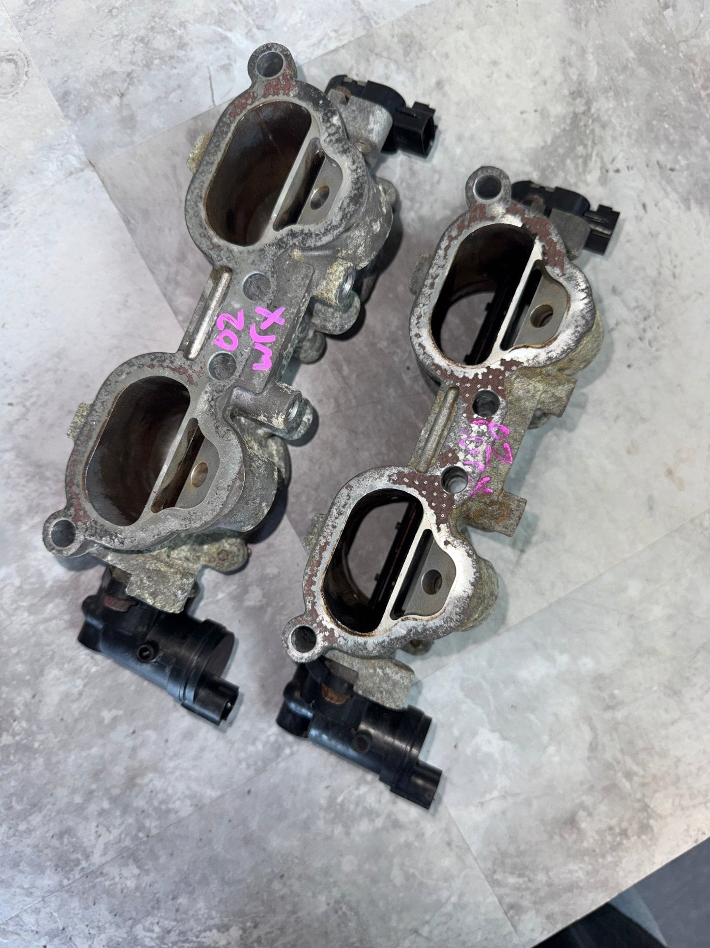 Subaru OEM TGV Housings With Motors And Valves For Subaru 02-07 Impreza WRX/STi Set