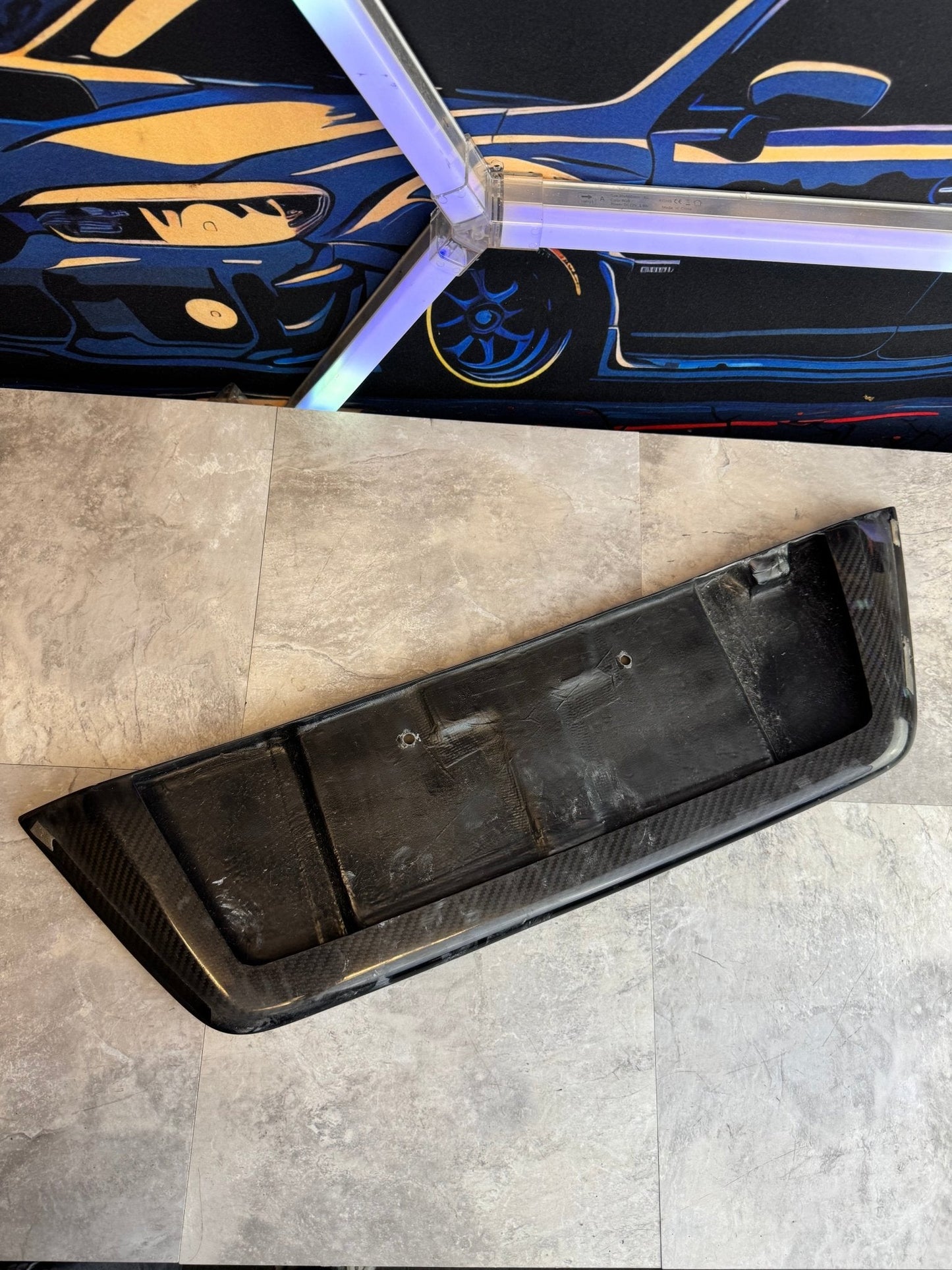 APR Carbon Fiber License Plate Frame Diffuser For Subaru 15-21 WRX/STi