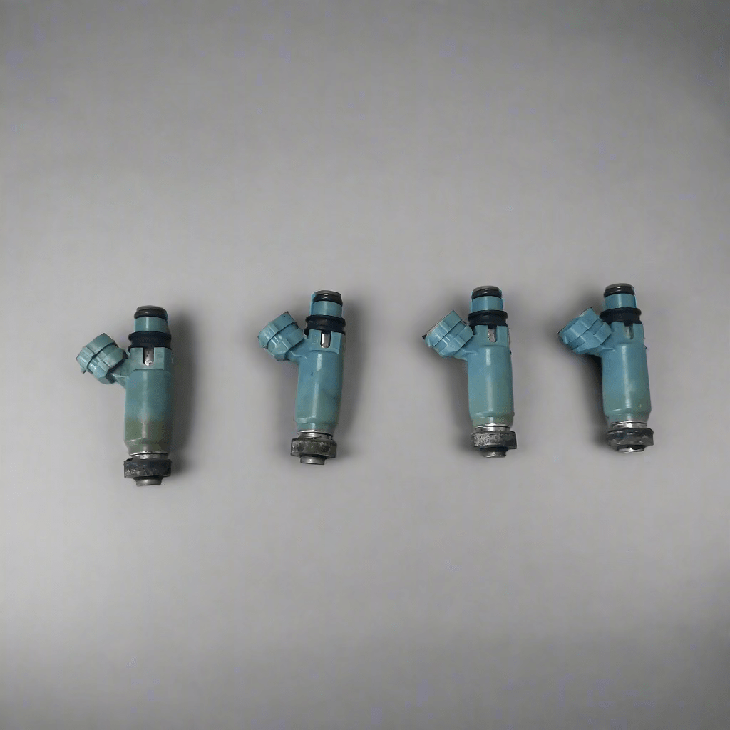 2002-05 Subaru Impreza WRX Top Feed OEM Fuel Injectors Blue x4