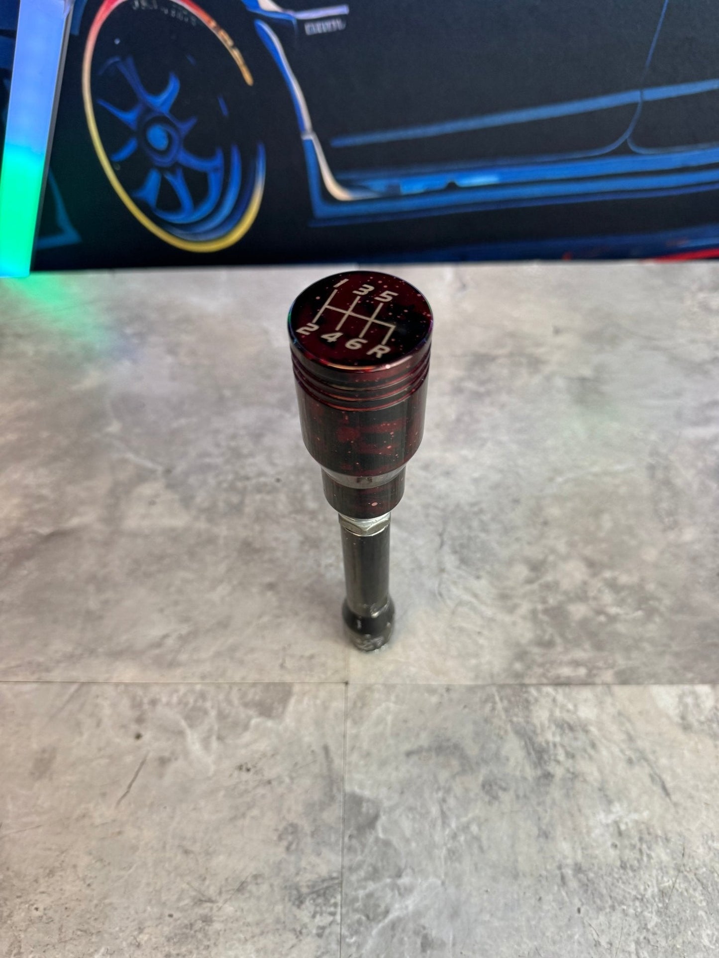 Rare 6 Speed Billetworkz Cosmic Shift Knob With Extention