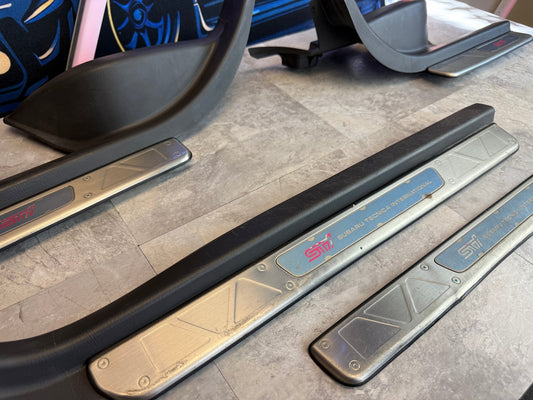 JDM STi 02-07 Subaru STi & WRX / Impreza Sedan Scuff Plates Door Sills