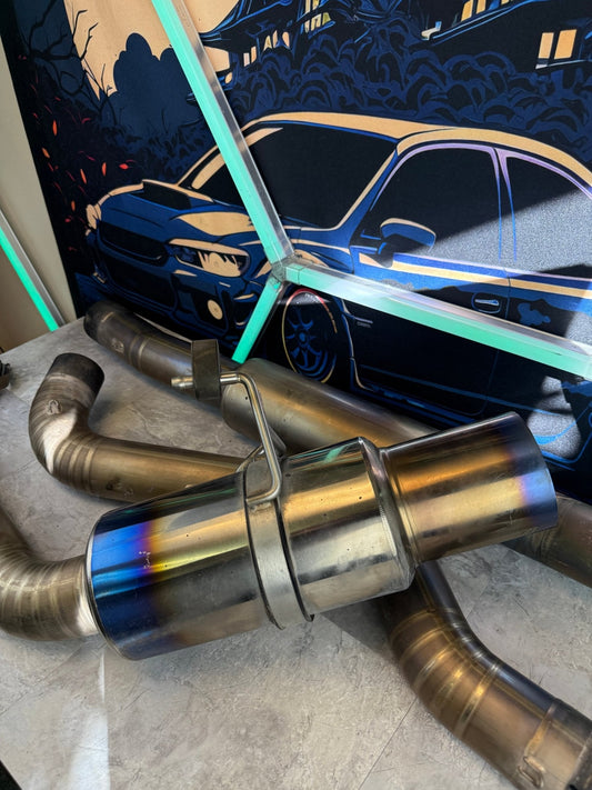 TOMEI TI titanium CBE cat back exhaust Subaru STi & wrx