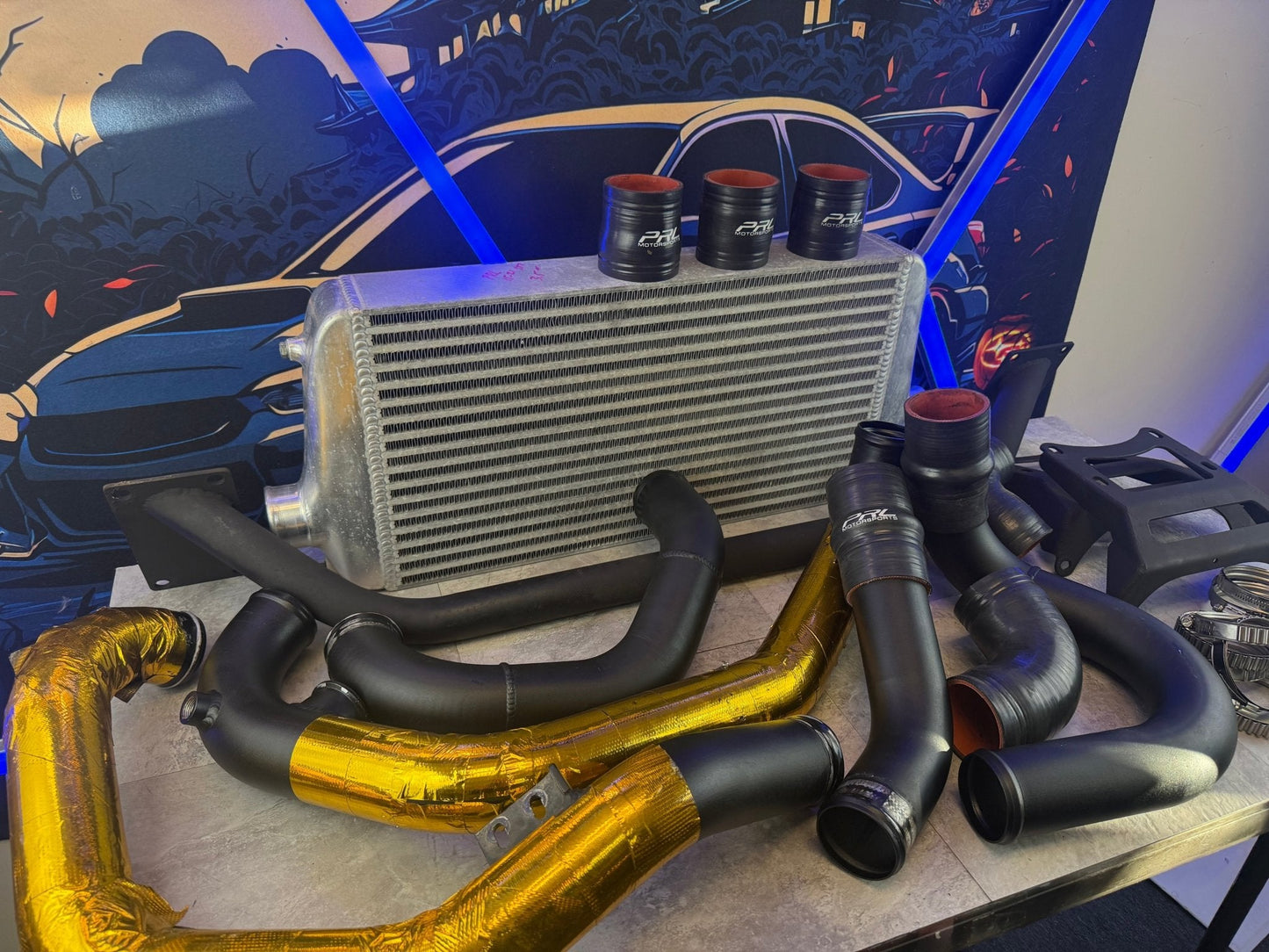 PRL Motorsports 3.5” FMIC kit 2015-2021 Subaru STi ej257 front mount intercooler