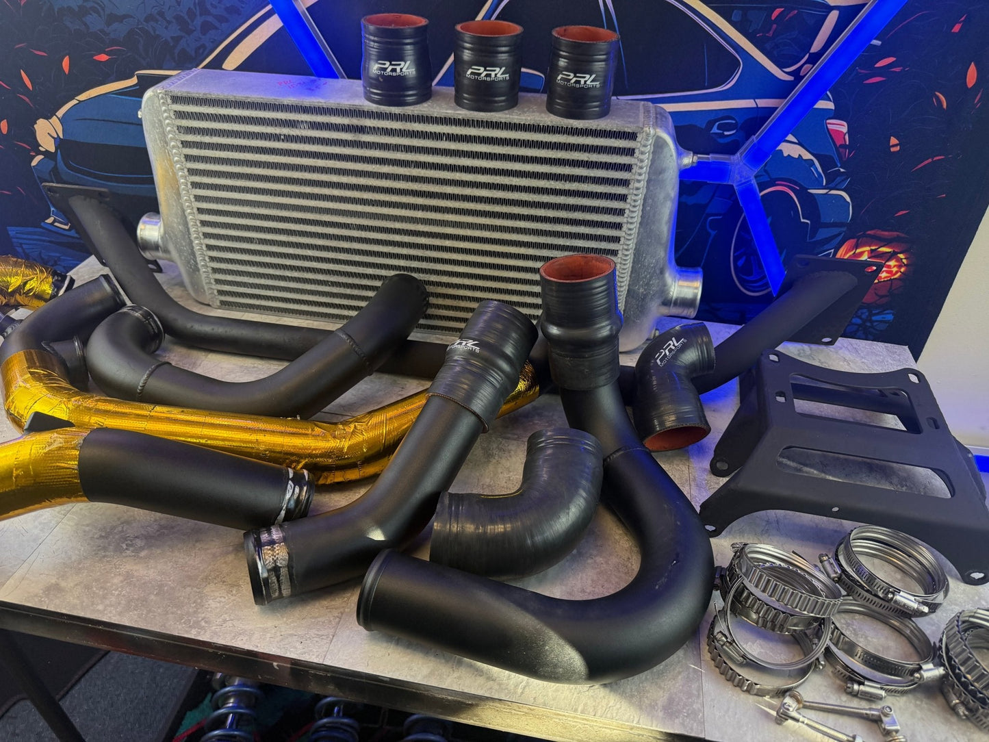 PRL Motorsports 3.5” FMIC kit 2015-2021 Subaru STi ej257 front mount intercooler