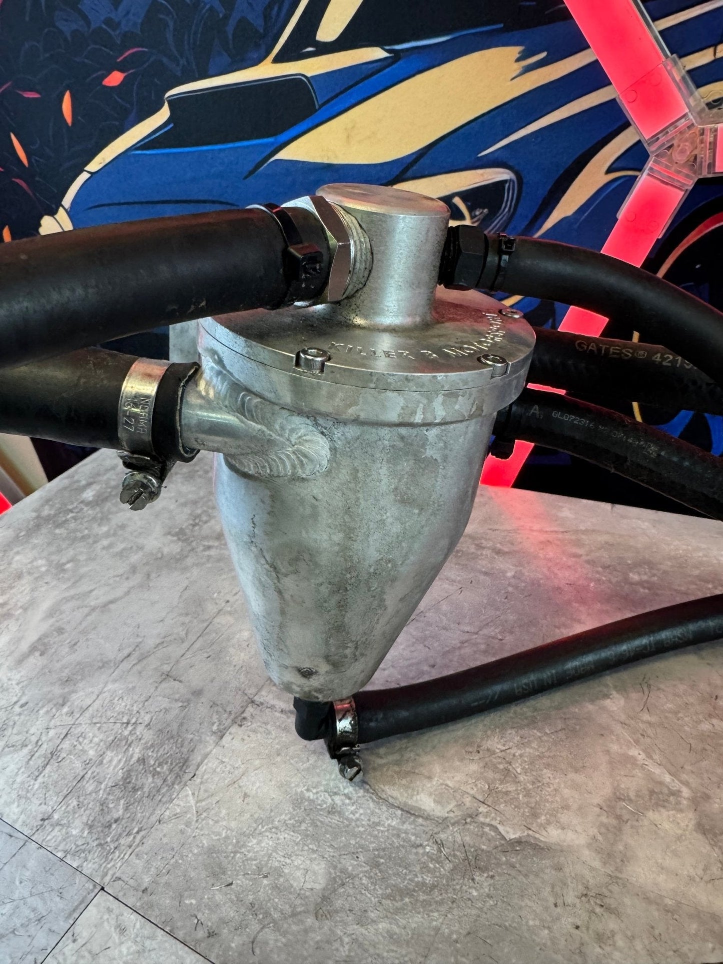 Killer B Air/Oil Separator AOS And Killer B Oil Control Control Valve System With Hoses For 08-21 Subaru WRX STi