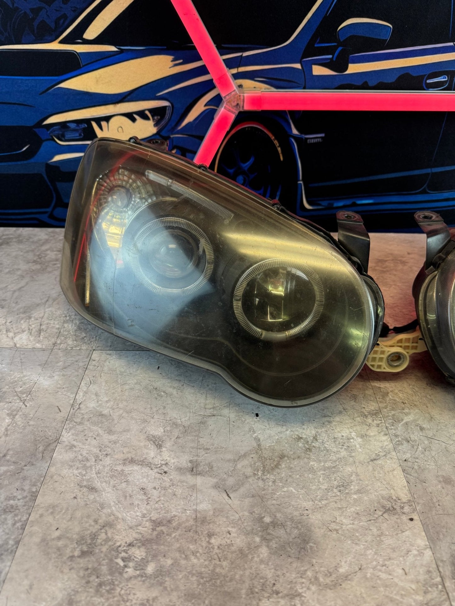 Subaru Aftermarket Halo Headlights For Subaru 04-05 WRX STi PAIR