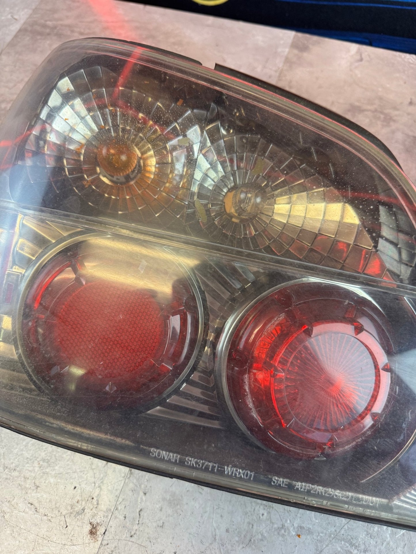 Subaru LH Side Clear Tail Light Assembly 02-03 Subaru Impreza WRX Sedan